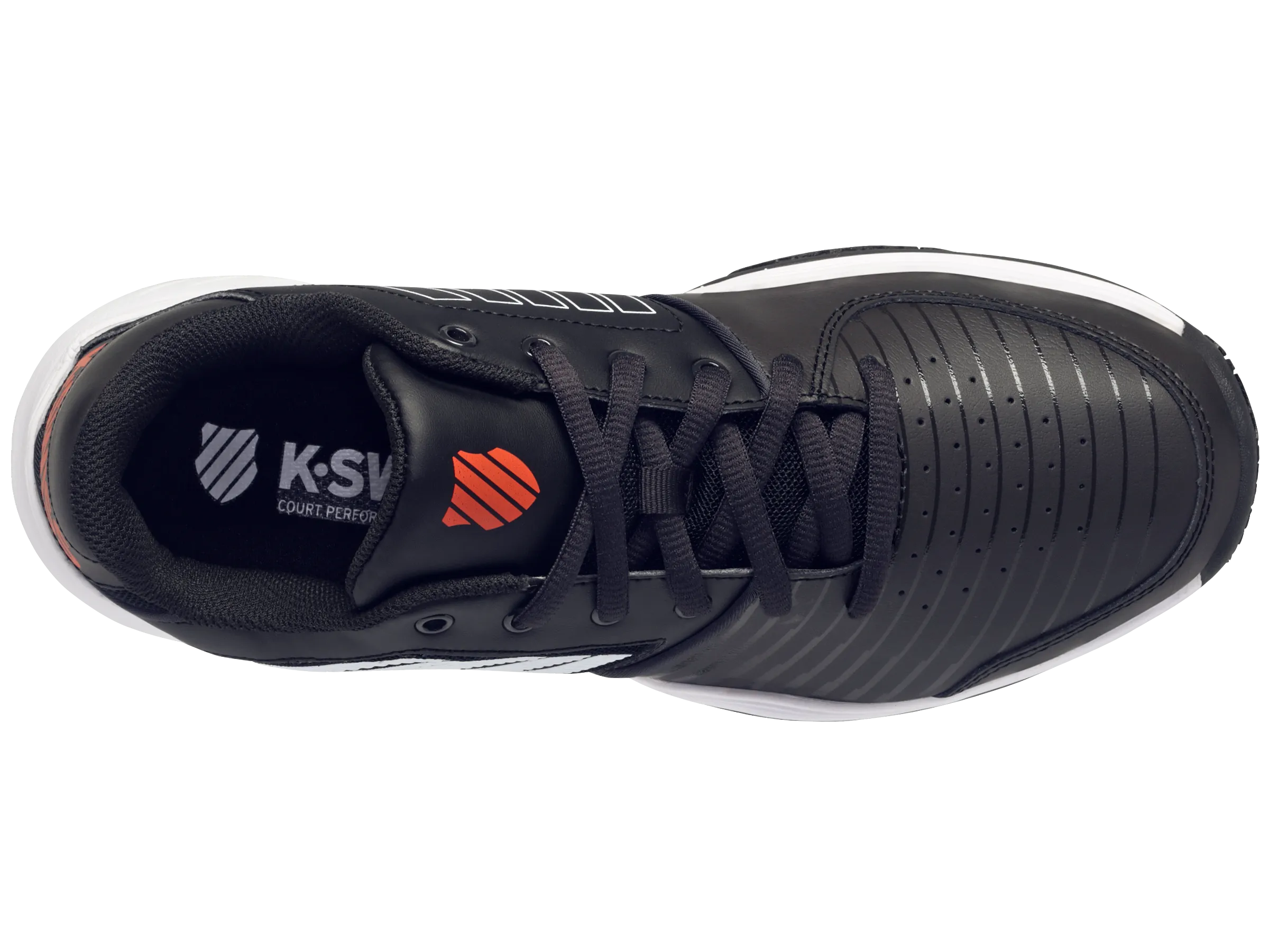 05443-043-M | COURT EXPRESS | JET BLACK/WHITE/SPICY ORANGE