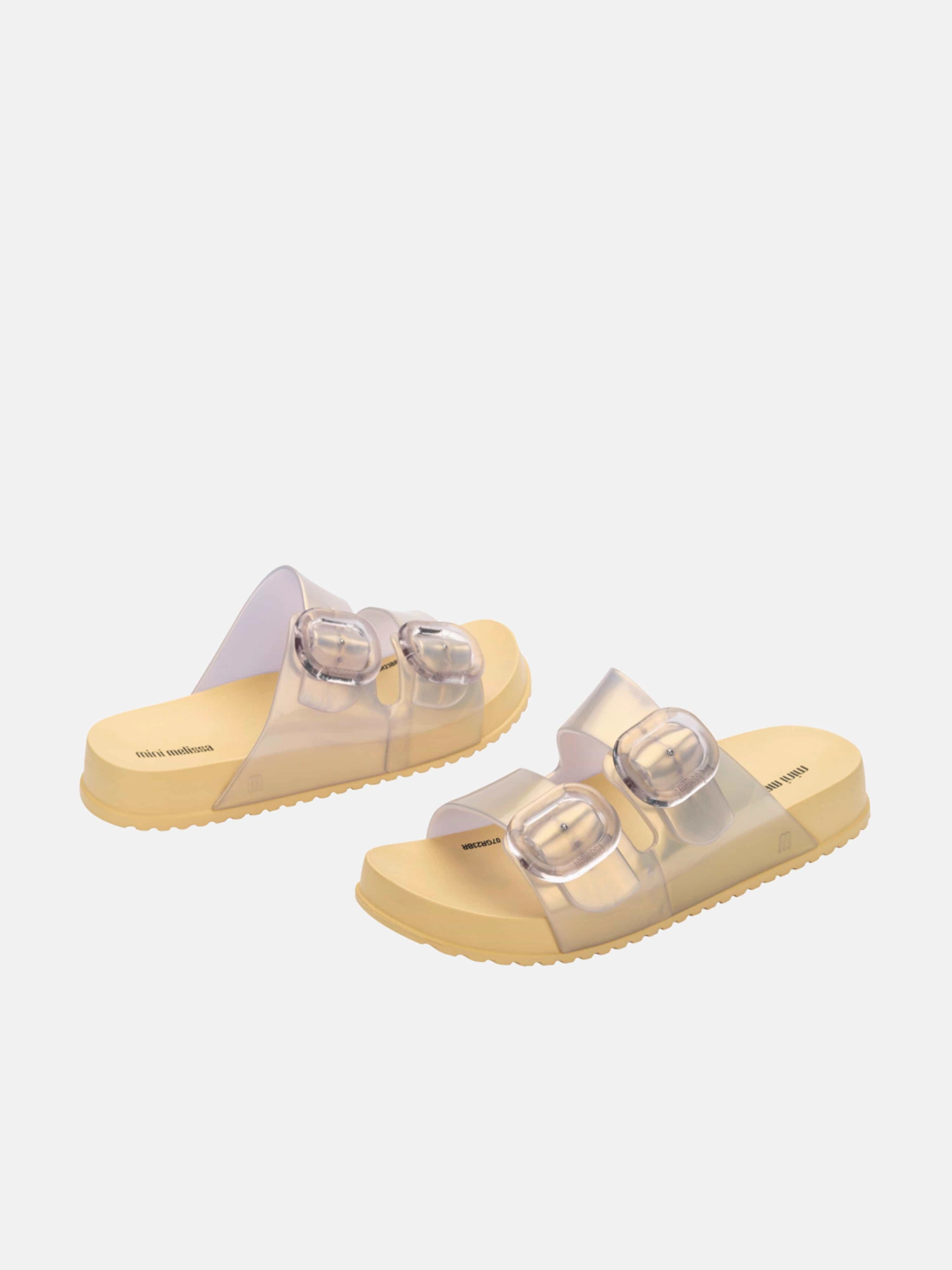 Straw, Worry-Free Wear Girls Cozy Slide Sandals in Gold