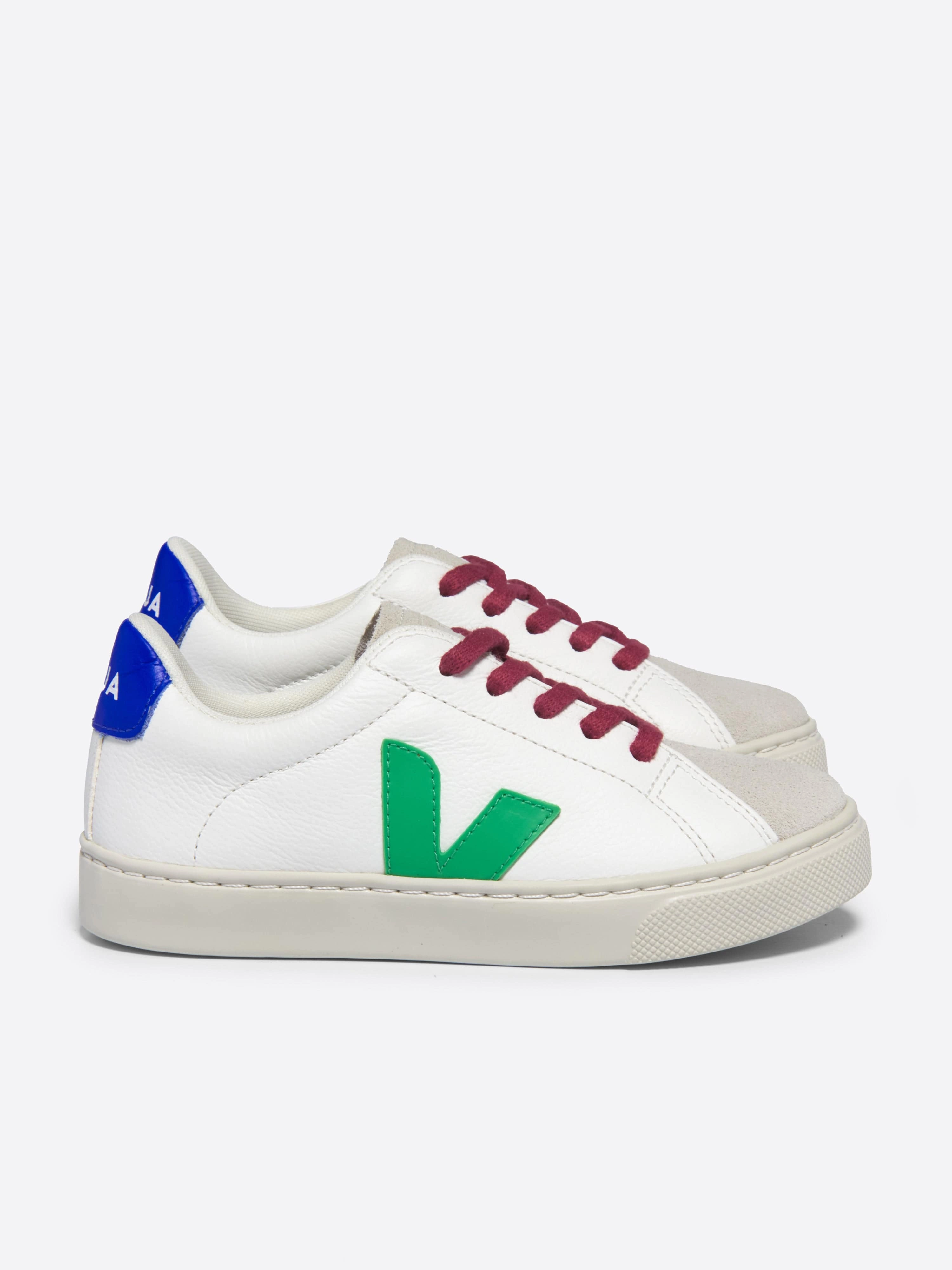 Patent Leather Kids Laces Leather Esplar Trainers in White Shop With Confidence