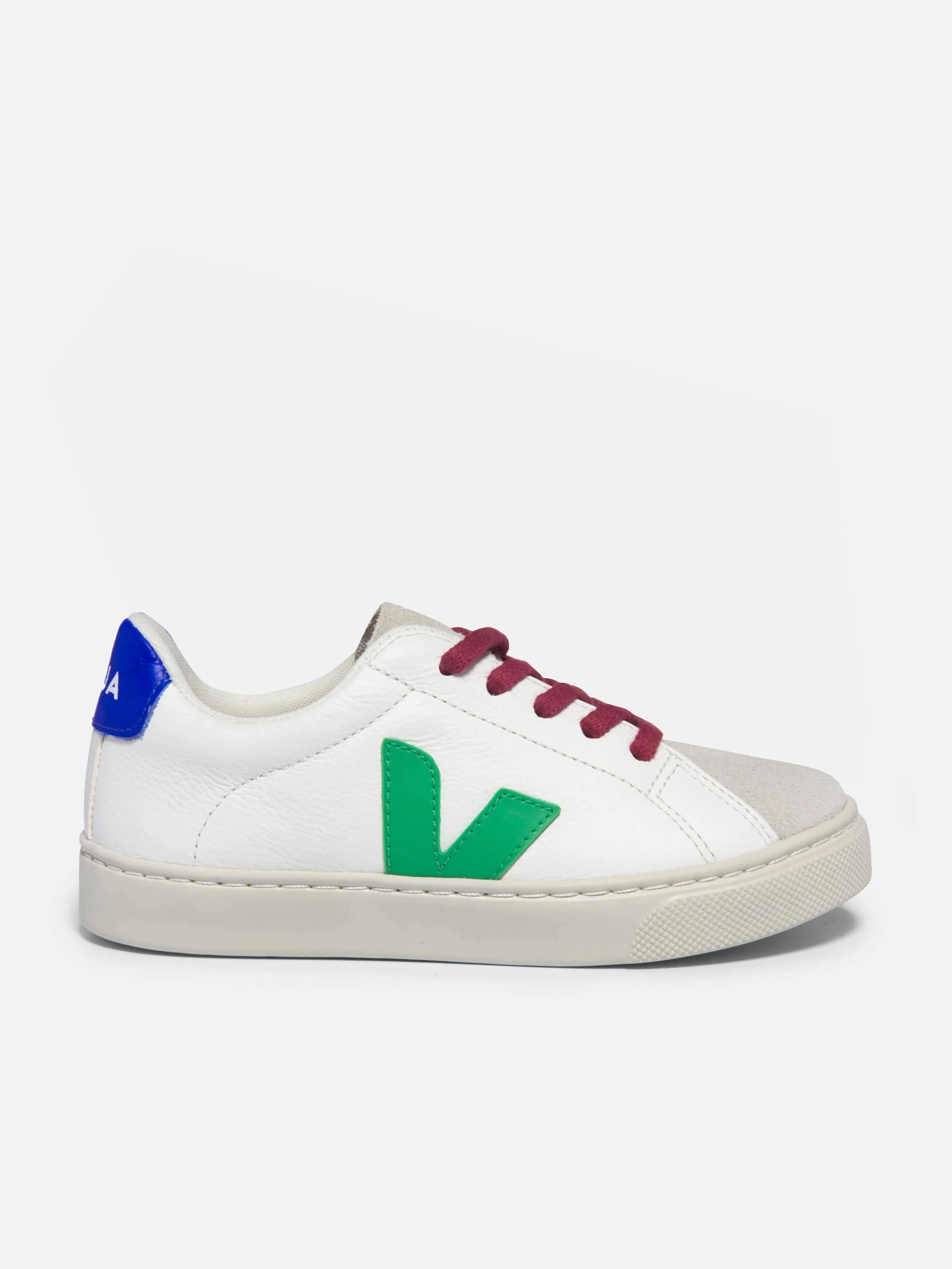 A Better Way To Shop Experience-enriching deal Kids Laces Leather Esplar Trainers in White Wear-Resistant