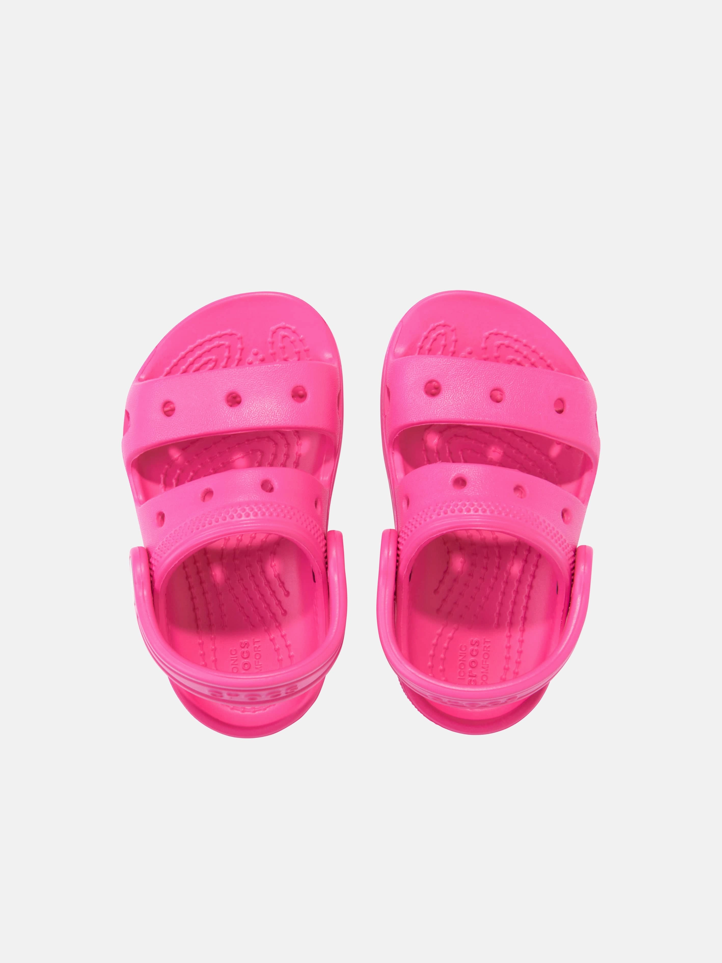 Crocs Girls Classic Crocs Sandal in Pink Padded Strap, Casual