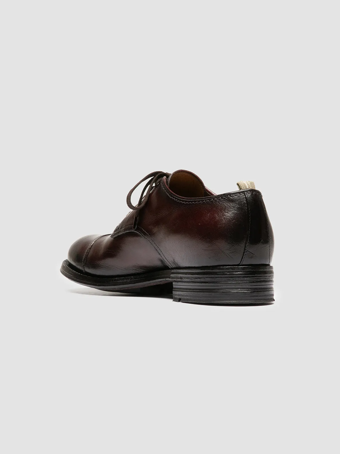 ADMIRAL 008 - Burgundy Leather Derby Shoes
