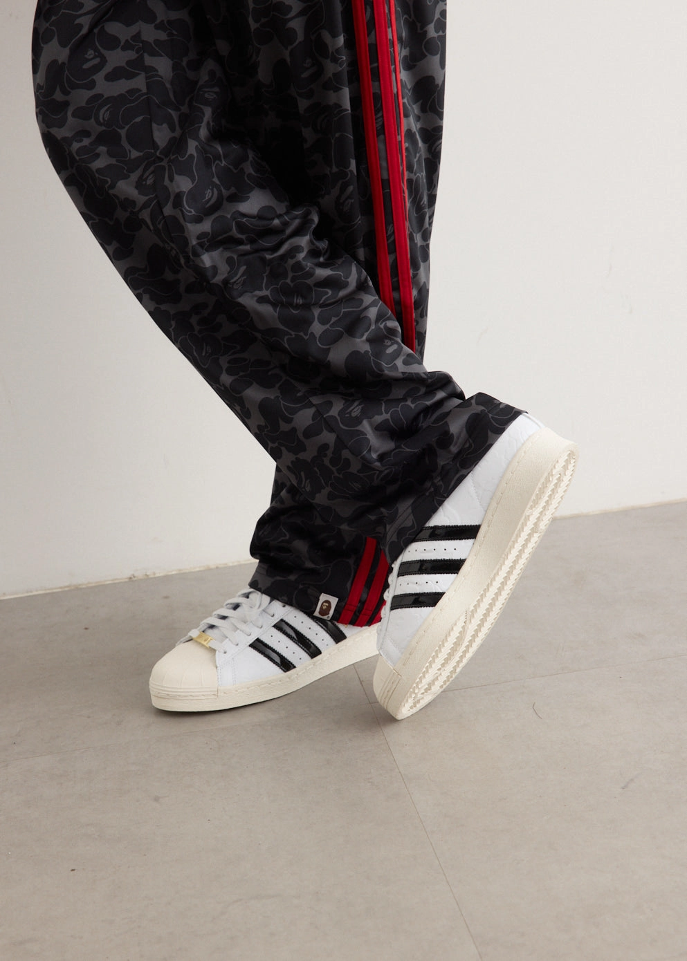 High-End, Hurry Before It Sells, Quilted Leather Clutch x BAPE Superstar Sneakers
