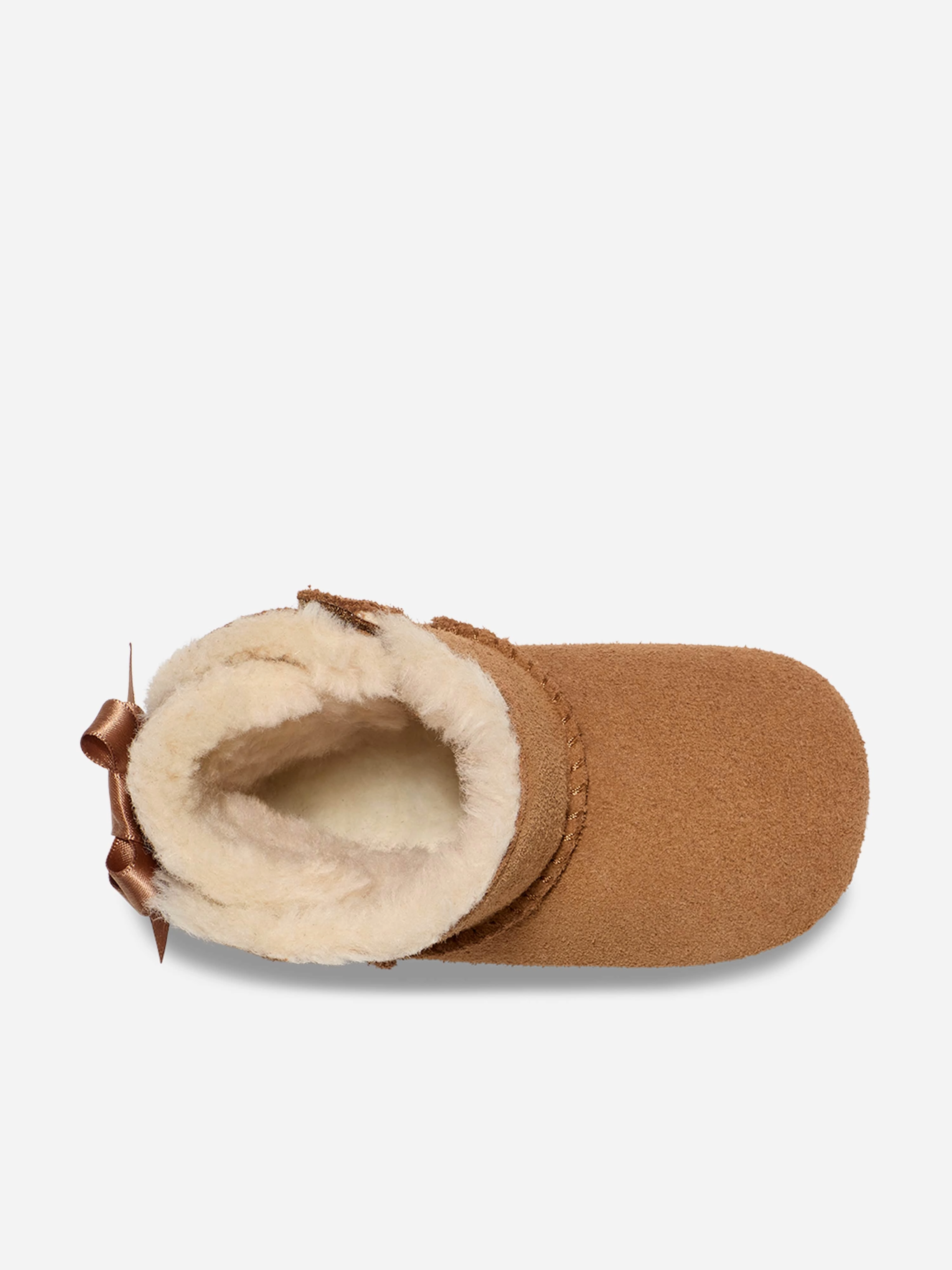 UGG Baby Girls Bailey Bow Boots in Brown Padded Strap, Click To Buy