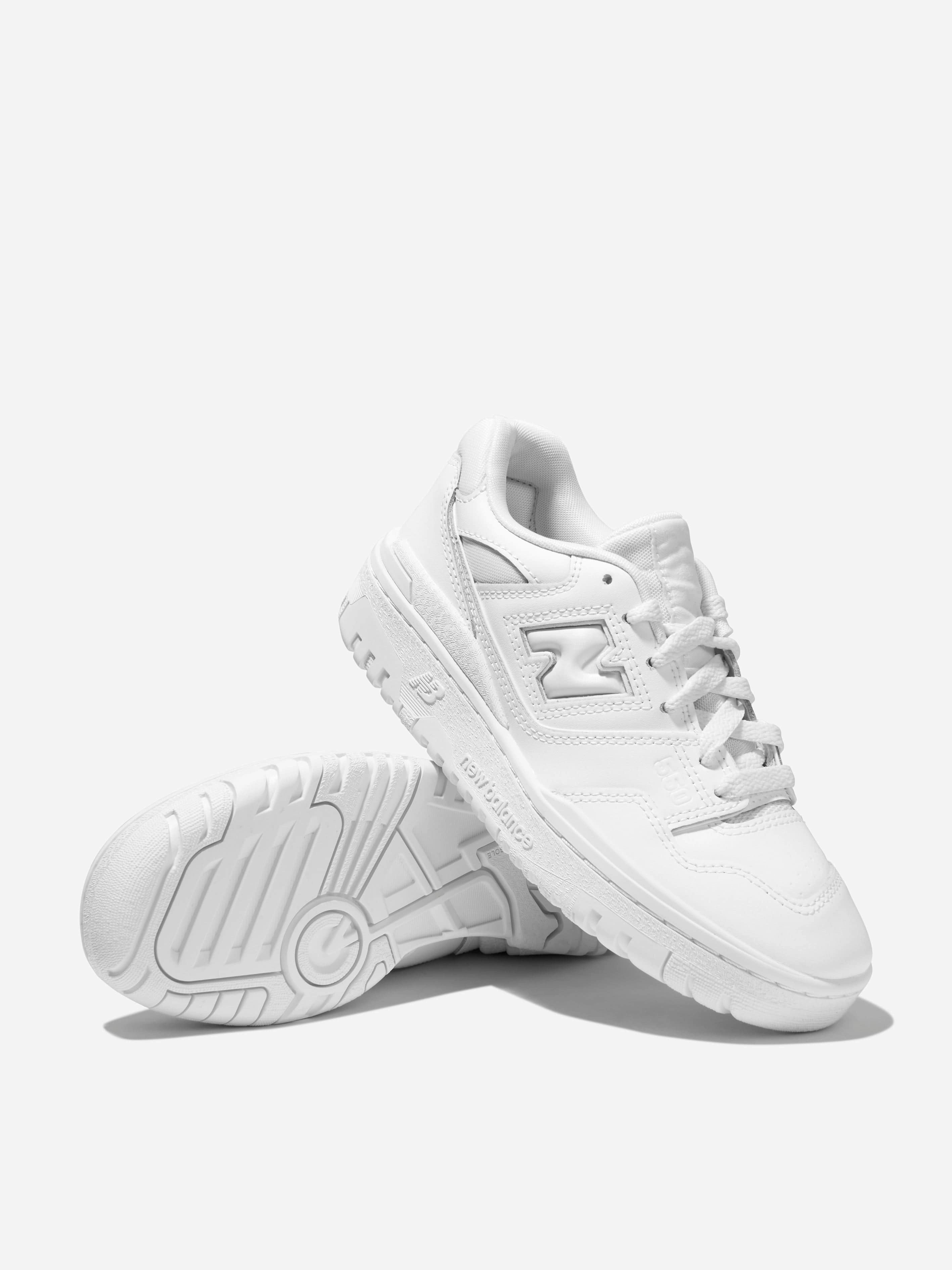 New Balance Kids 550 Lace Up Logo Trainers in White Girls Pink Crossbody Purse