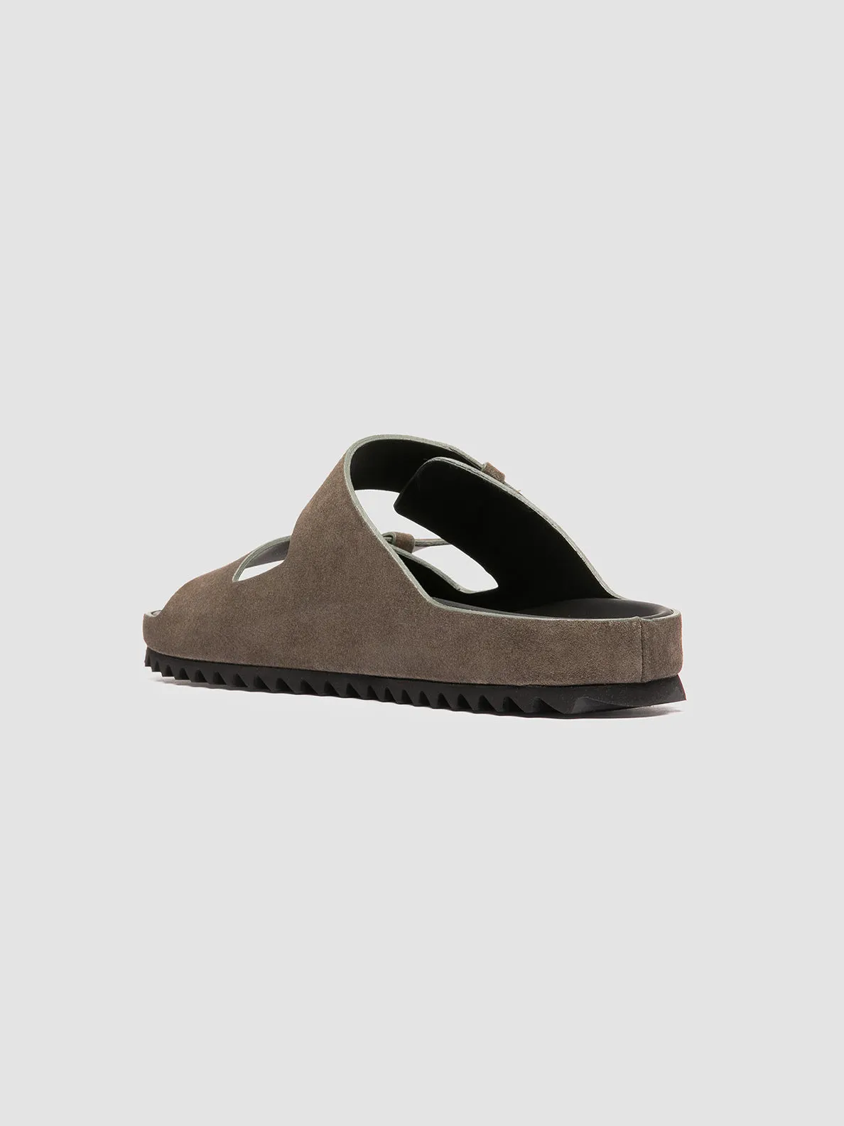 AGOR 010 - Green Suede Slide Sandals
