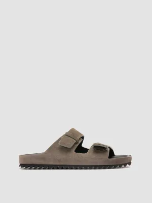 AGOR 010 - Green Suede Slide Sandals
