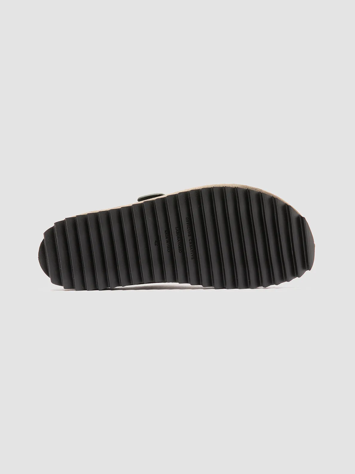 AGOR 010 - Green Suede Slide Sandals