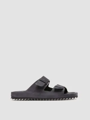 AGOR 010 - Navy Suede Slide Sandals