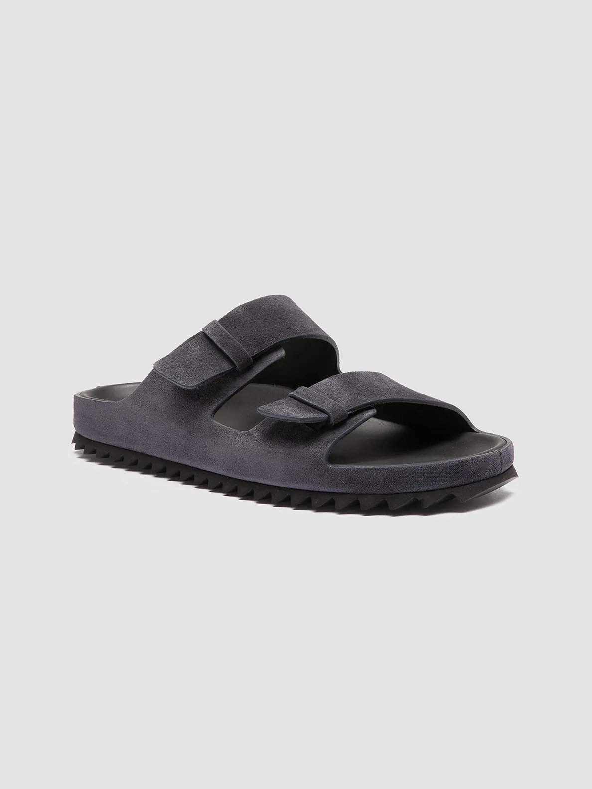 AGOR 010 - Navy Suede Slide Sandals