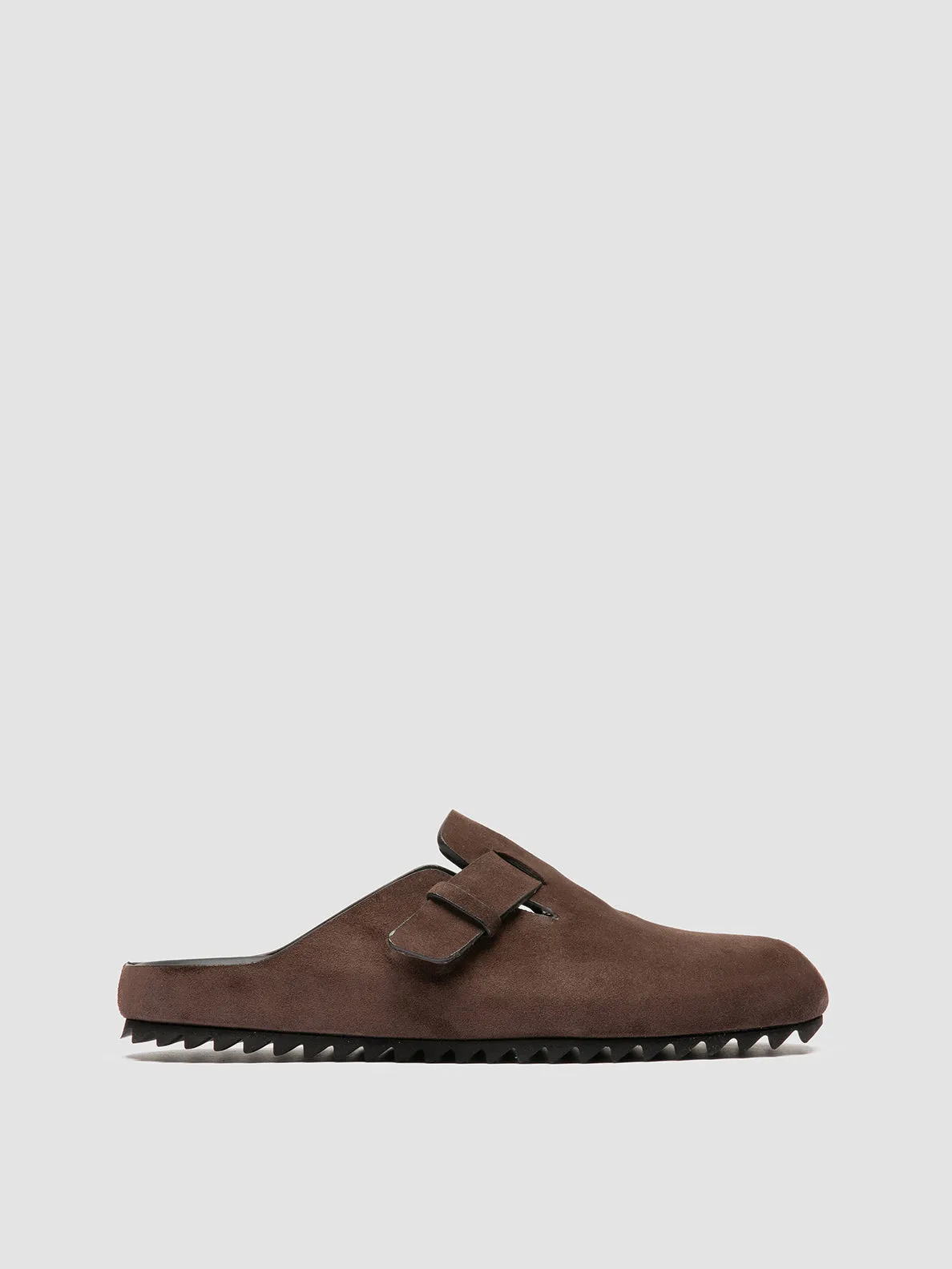 AGOR 012 - Dark Brown Suede Mule Sandals