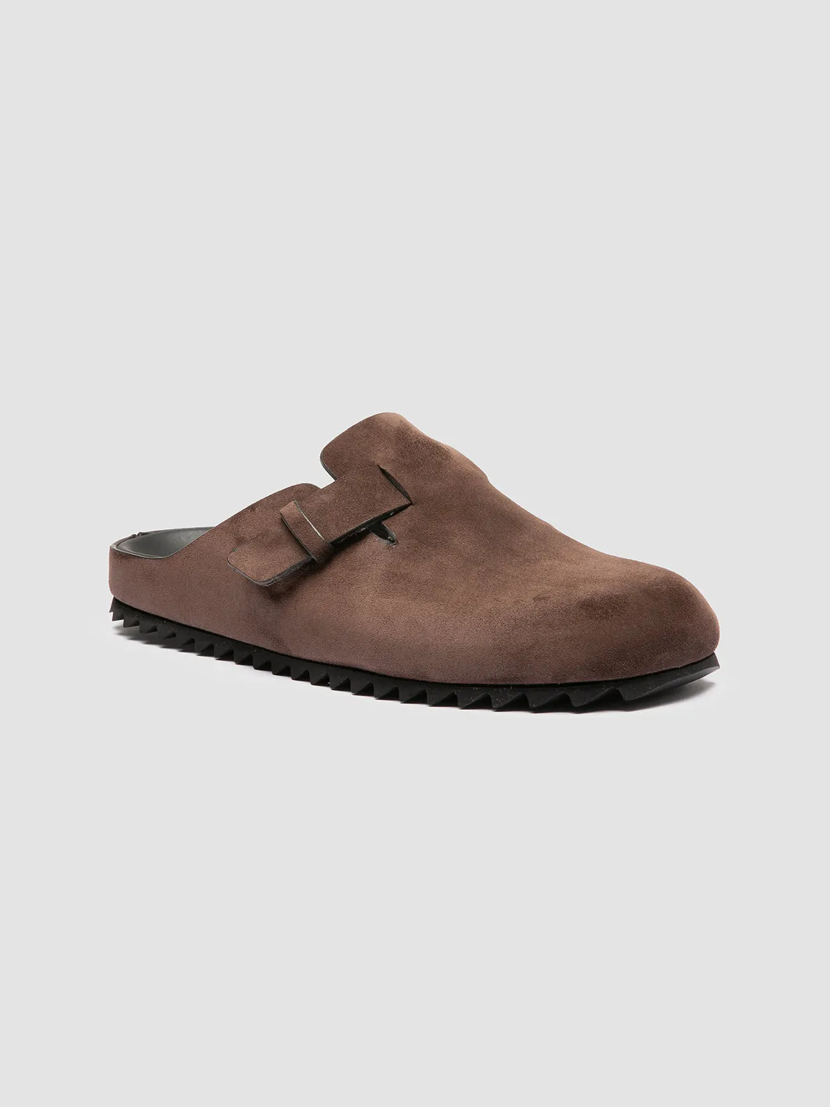 AGOR 012 - Dark Brown Suede Mule Sandals
