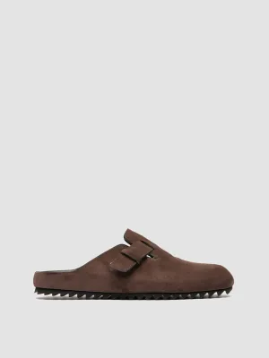 AGOR 012 - Dark Brown Suede Mule Sandals