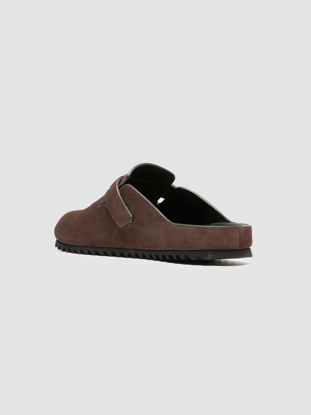 AGOR 012 - Dark Brown Suede Mule Sandals