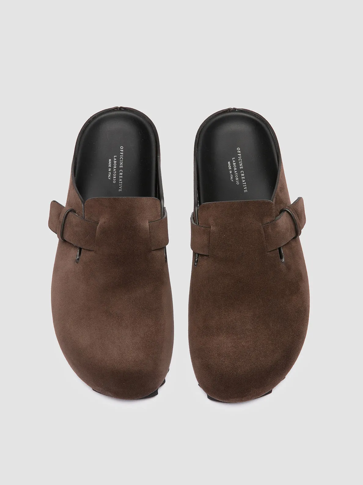 AGOR 012 - Dark Brown Suede Mule Sandals