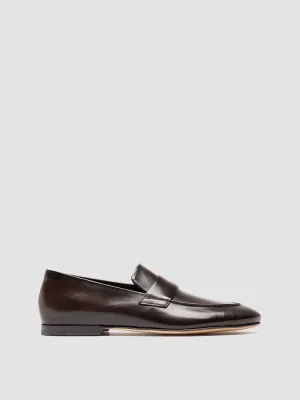 AIRTO 001 - Dark Brown Leather Penny Loafers