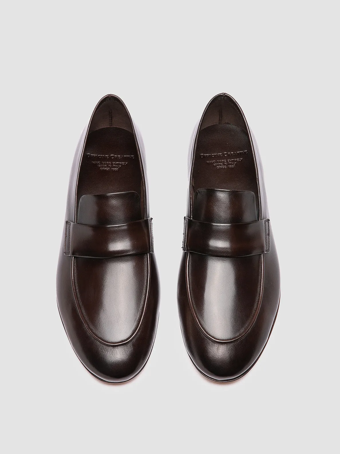 AIRTO 001 - Dark Brown Leather Penny Loafers