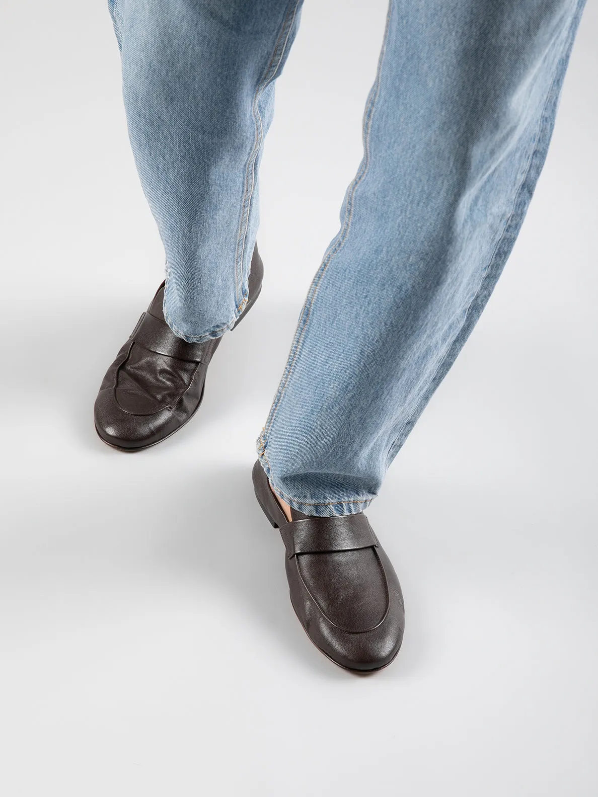AIRTO 001 - Dark Brown Leather Penny Loafers