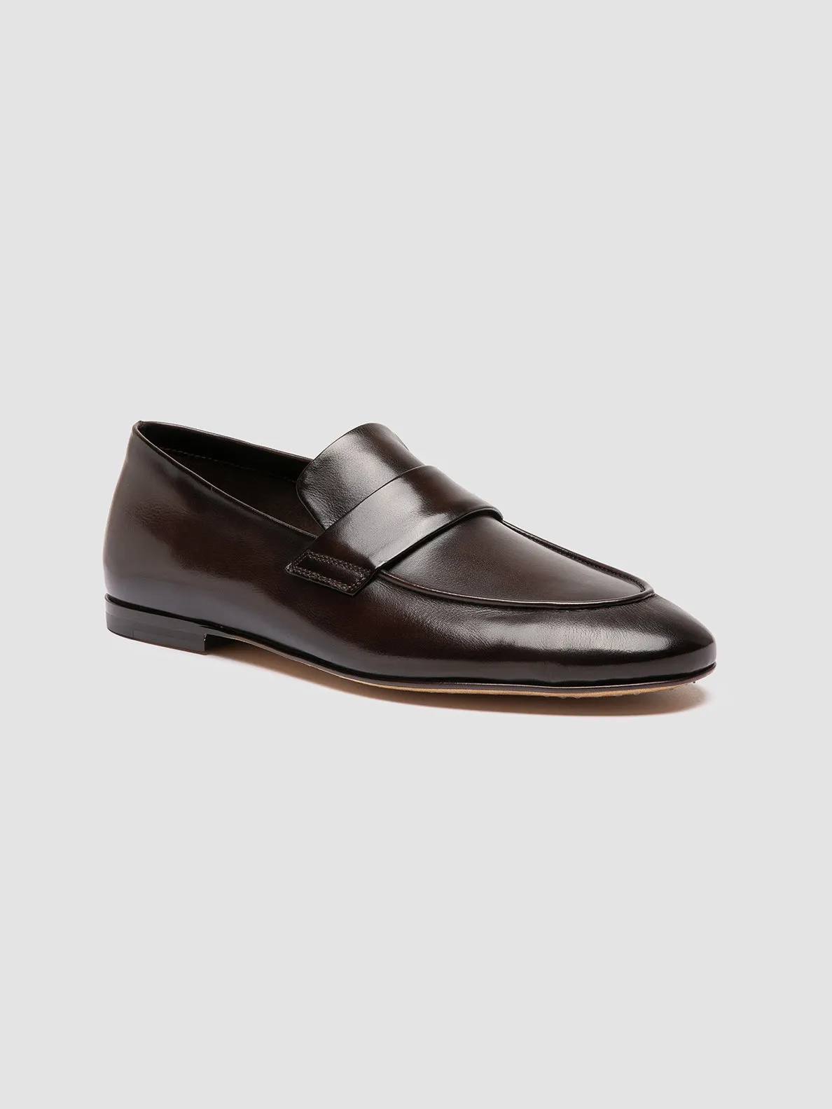 AIRTO 001 - Dark Brown Leather Penny Loafers