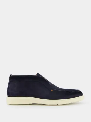 Almond-Toe Suede Boots