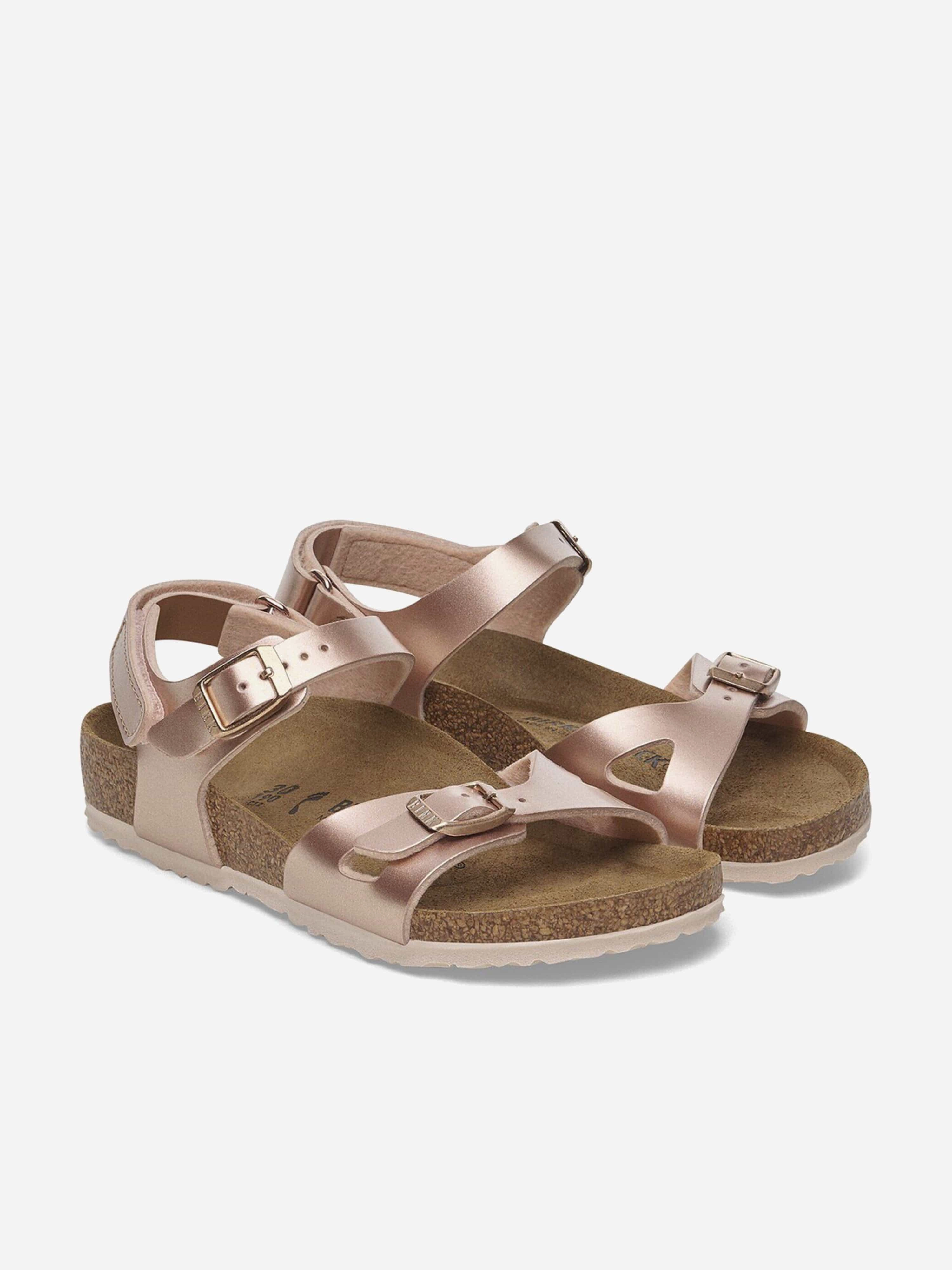 Top Pick Today BIRKENSTOCK Girls Rio AS Metallic Sandals in Pink