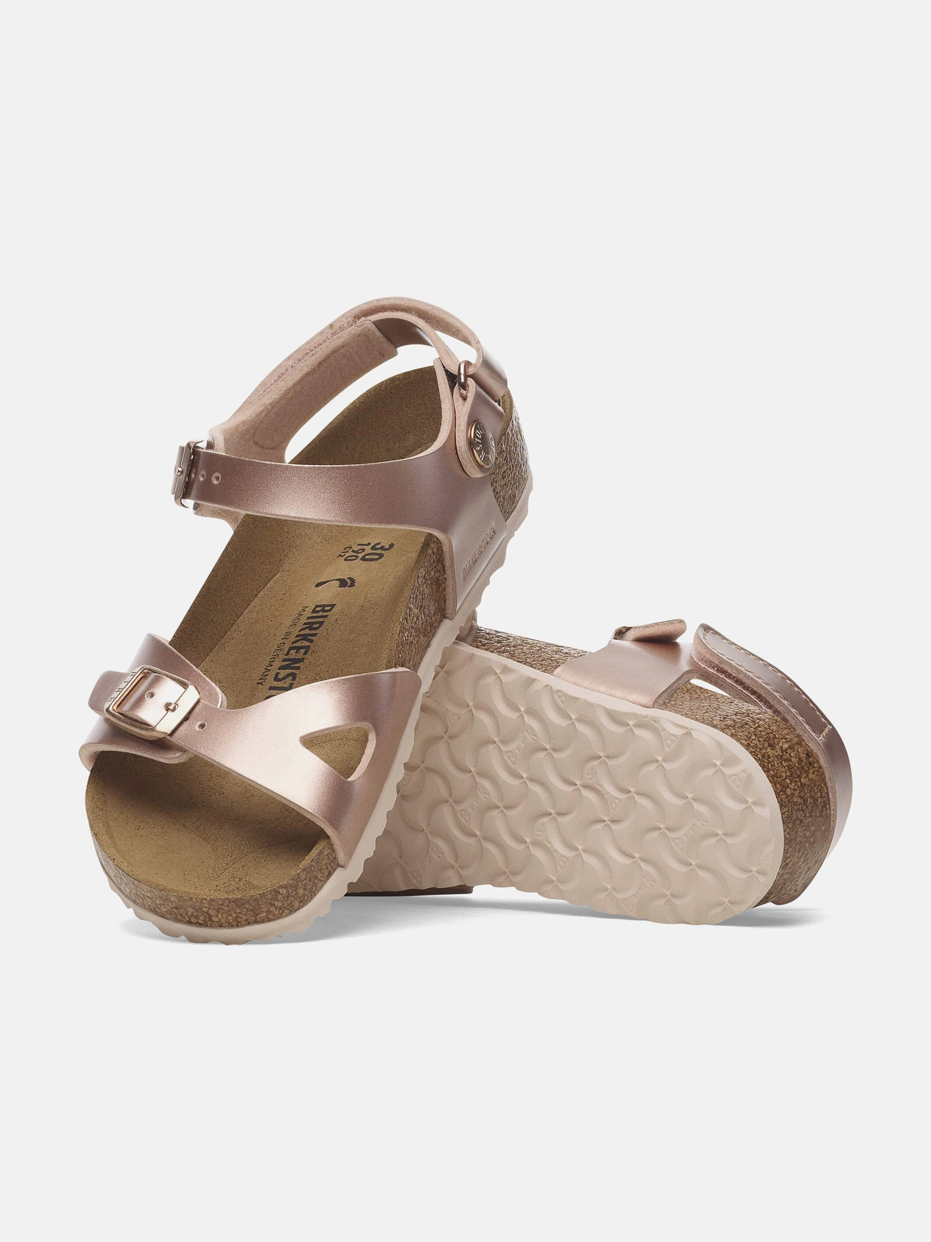 BIRKENSTOCK Girls Rio AS Metallic Sandals in Pink Discover New Arrivals