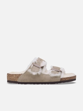 Ambition-fueling special BIRKENSTOCK Kids Arizona Shearling Sandals in Beige Rfid Blocking Explore The Collection
