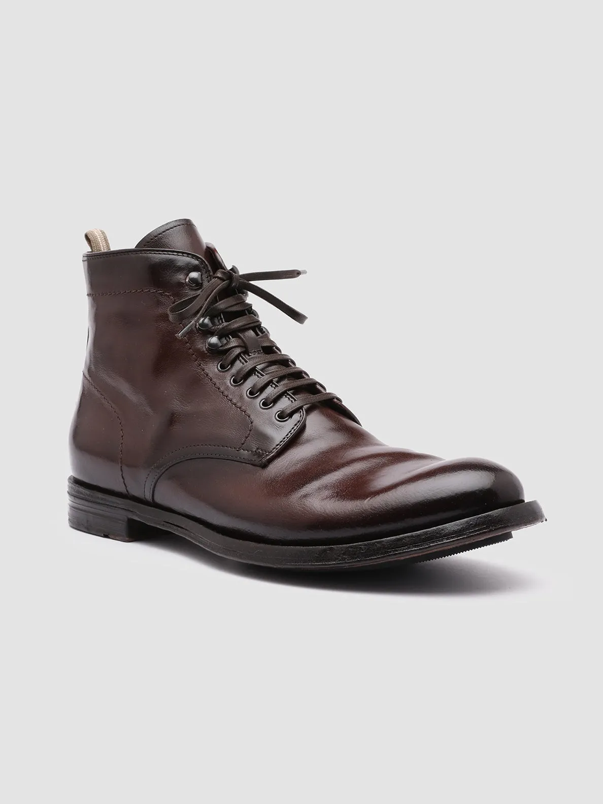 ANATOMIA 013 - Dark Brown Leather Ankle Boots