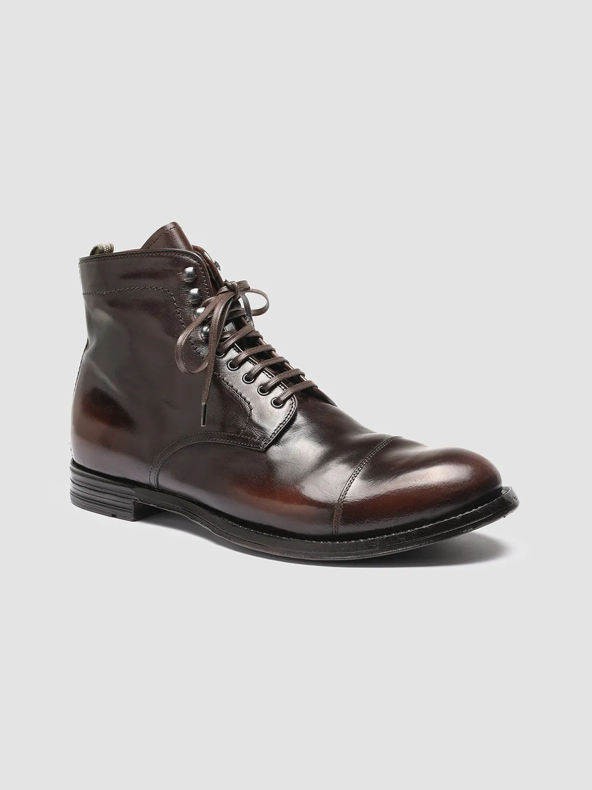 ANATOMIA 016 - Brown Leather Ankle Boots
