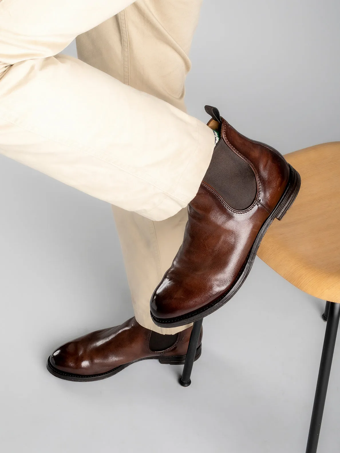 ANATOMIA 083 - Dark Brown Leather Chelsea Boots
