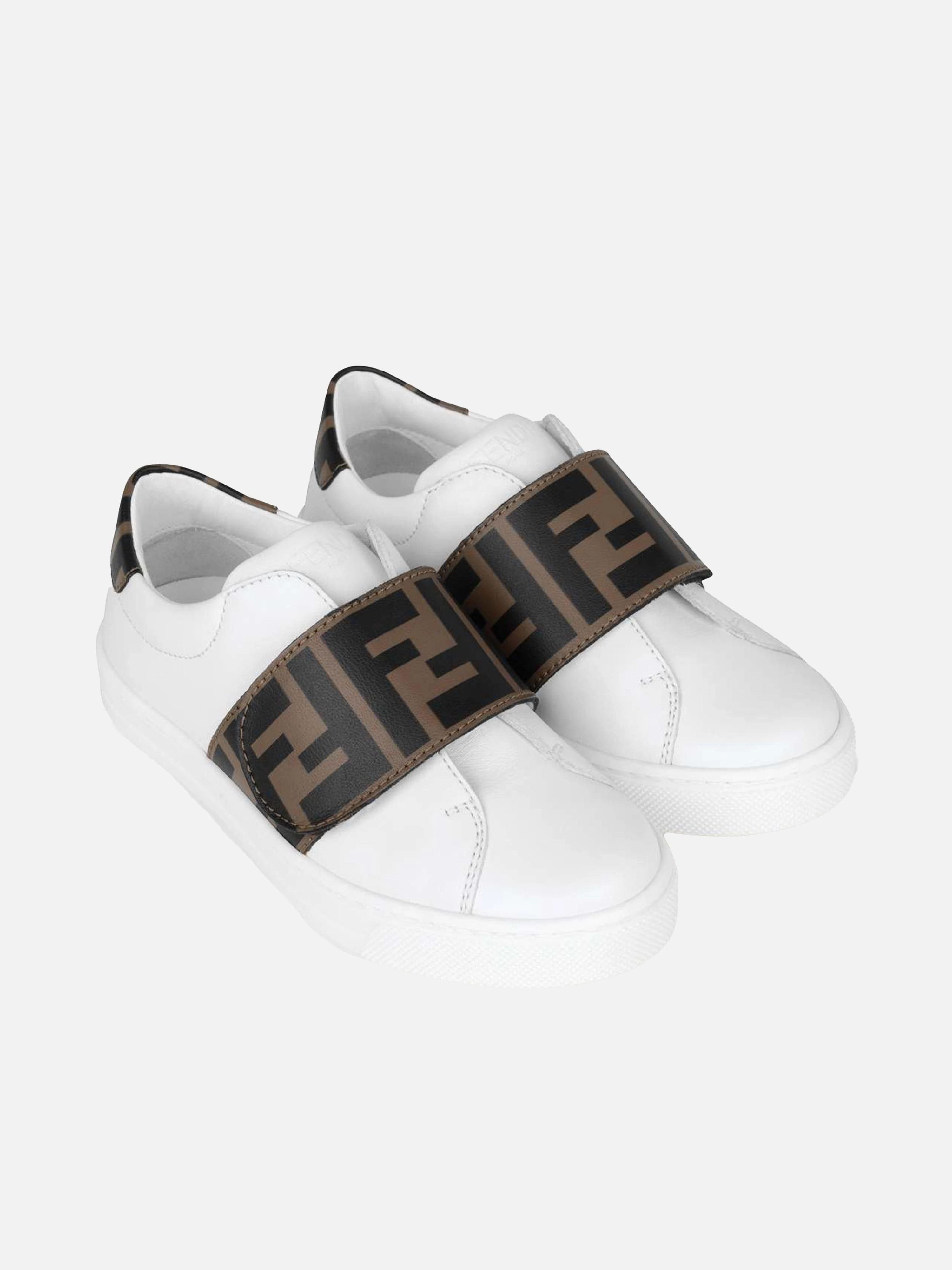 Instant Buy Fendi Fendi Leather FF Logo Strap Trainers