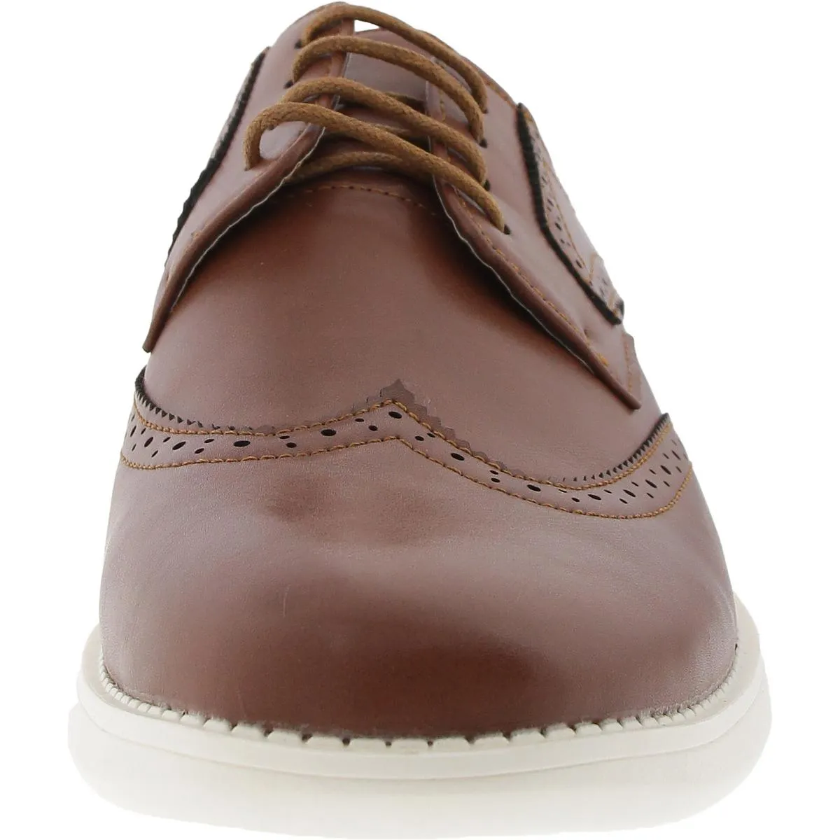 Ardon Mens Lace-Up Faux Leather Oxfords