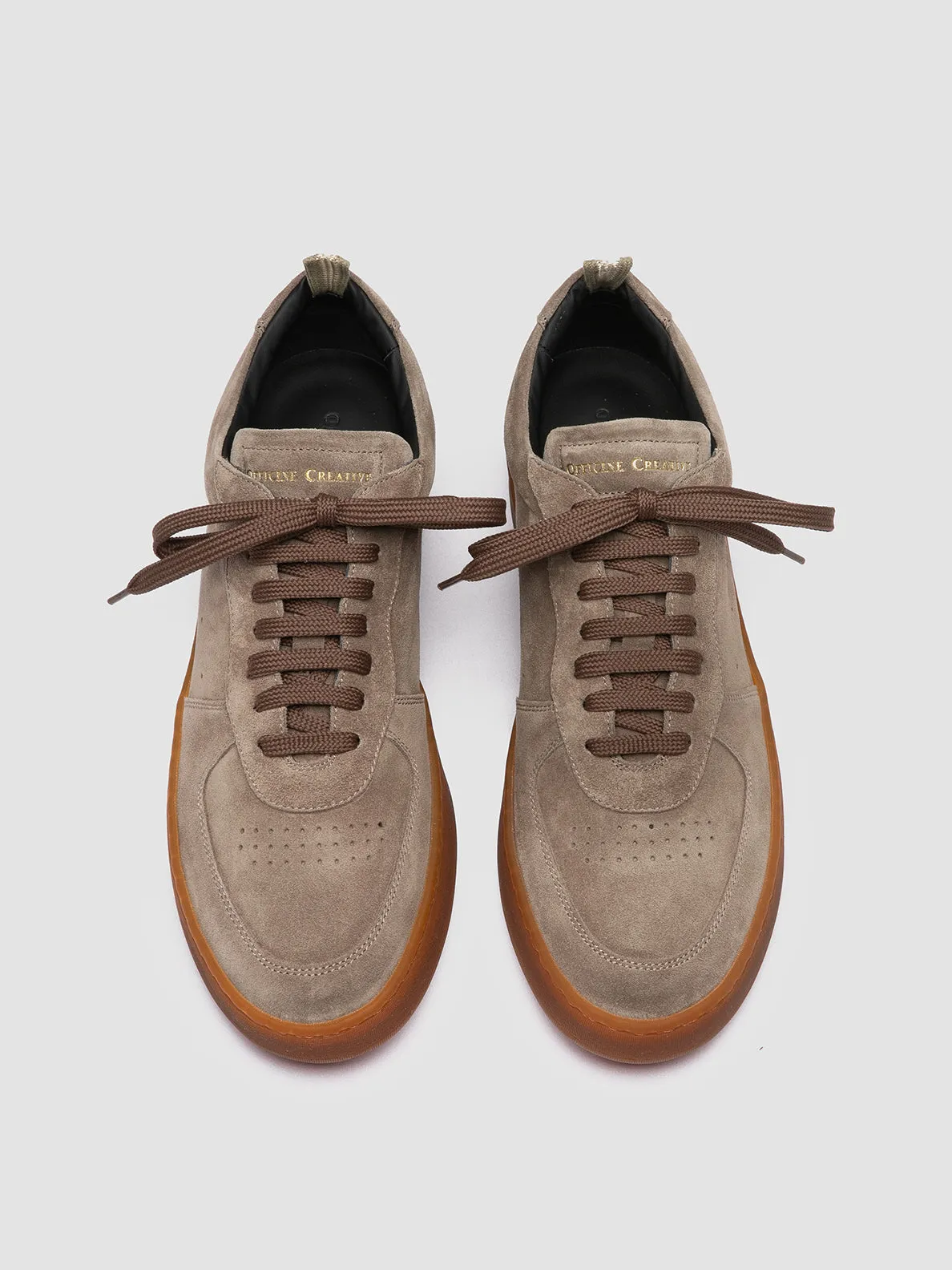 ASSET 001 - Taupe Suede Low Top Sneakers