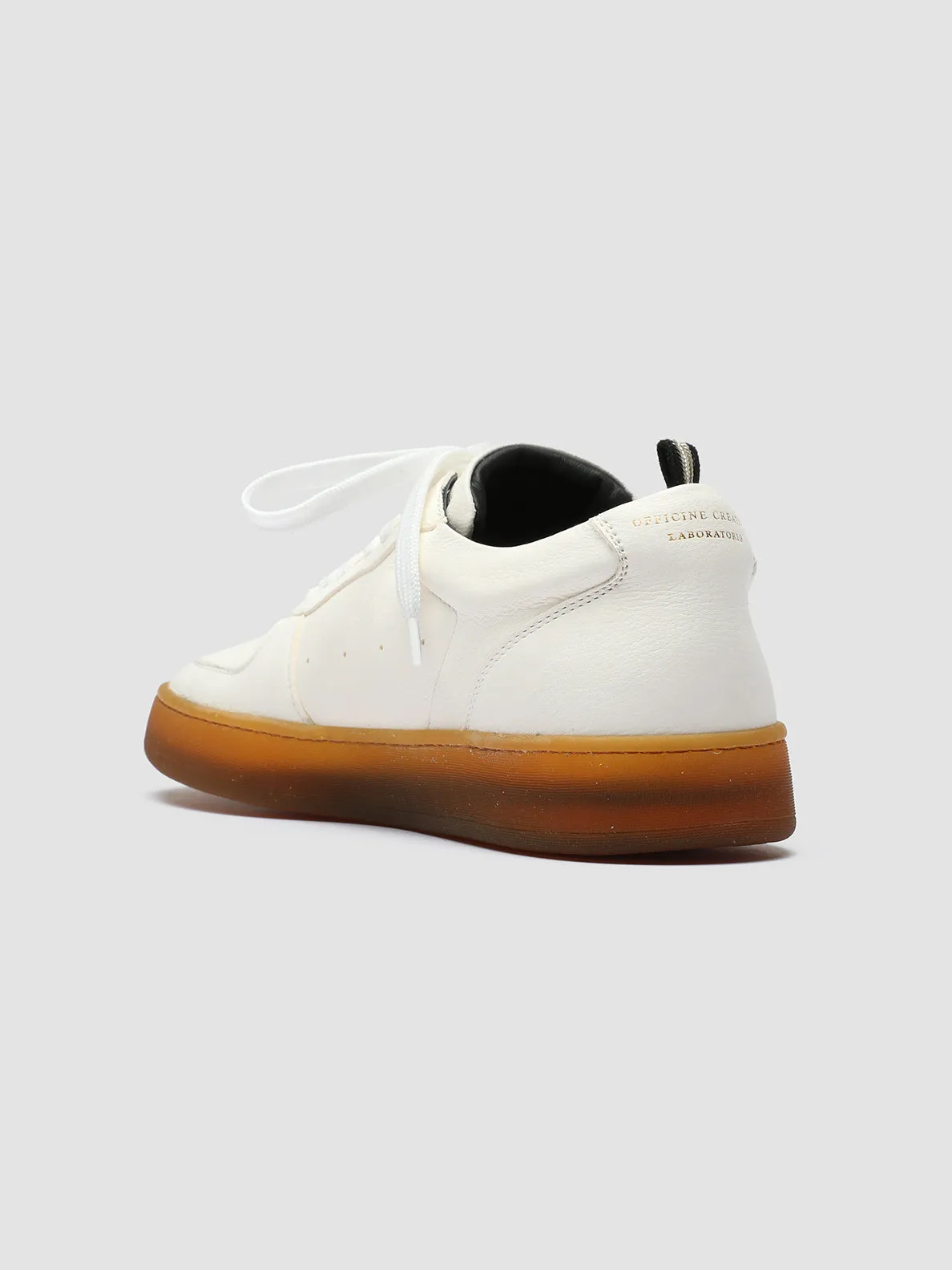 ASSET 001 - White Leather Low Top Sneakers