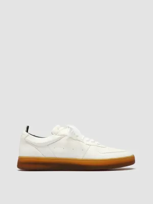 ASSET 001 - White Leather Low Top Sneakers