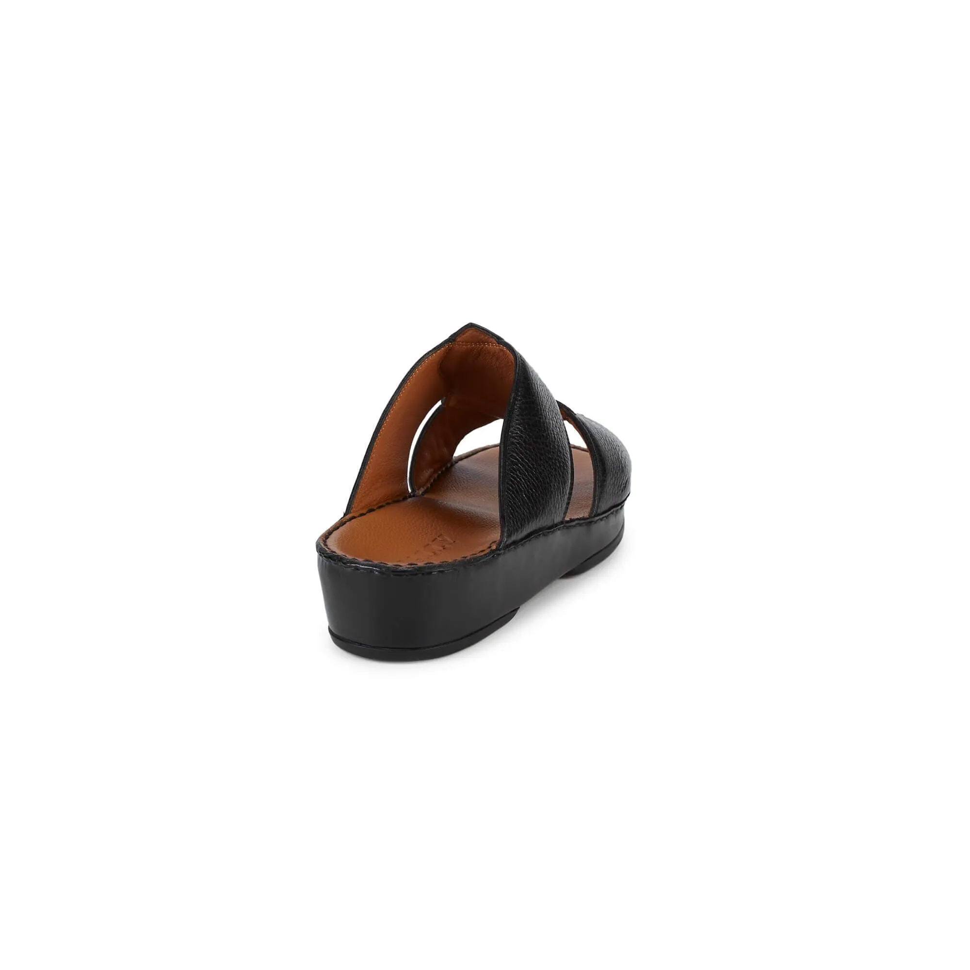 Bally Hakman Men's 6211912 Black Grained Leather Sandals