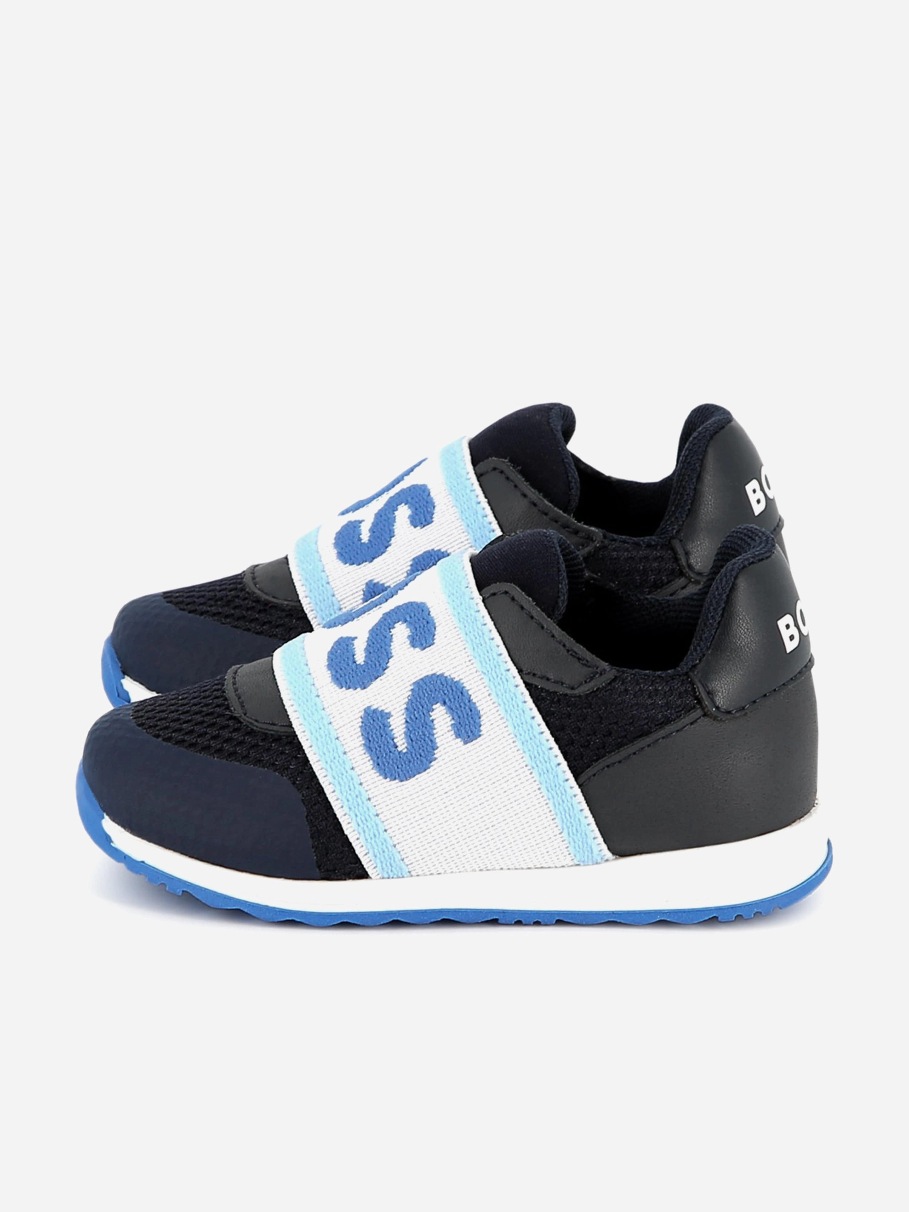 Bargain offer BOSS Boys Logo Trainers in Navy Referral reward Crafted For You, Adaptable For Any Setting