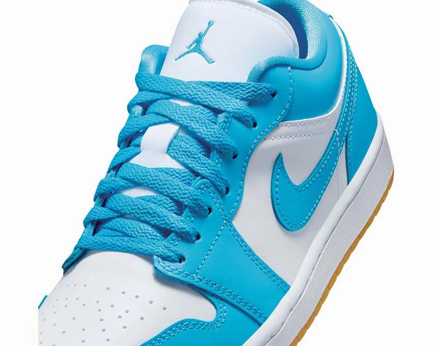 Chain Strap, Unlined Air Jordan 1 Low "Powder Blue"
