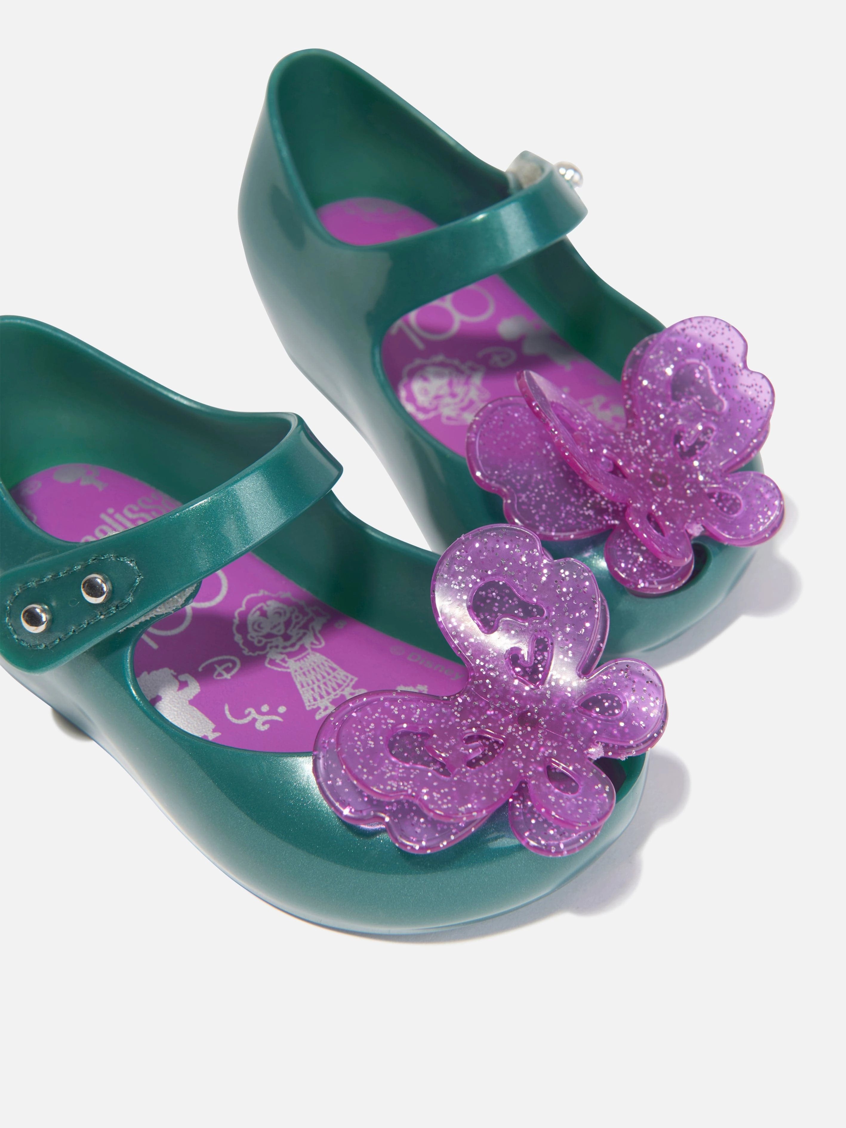 Next-Level Gear Mini Melissa Girls Disney Jelly Ballerinas in Green