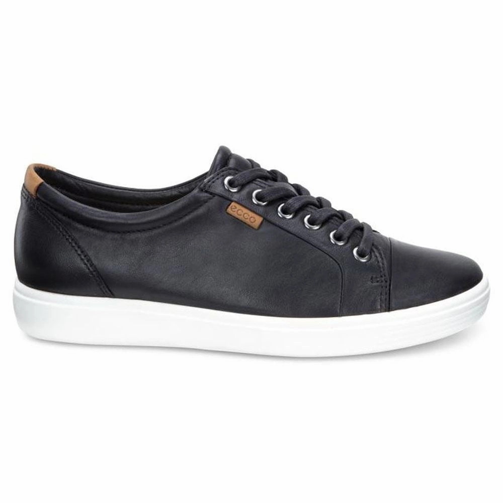 Big Discount Ecco Soft 7 Low Cut Leather Women's Low Top Black Trainers Shipping included Made For The Modern Life, Detachable Strap, Tap To View