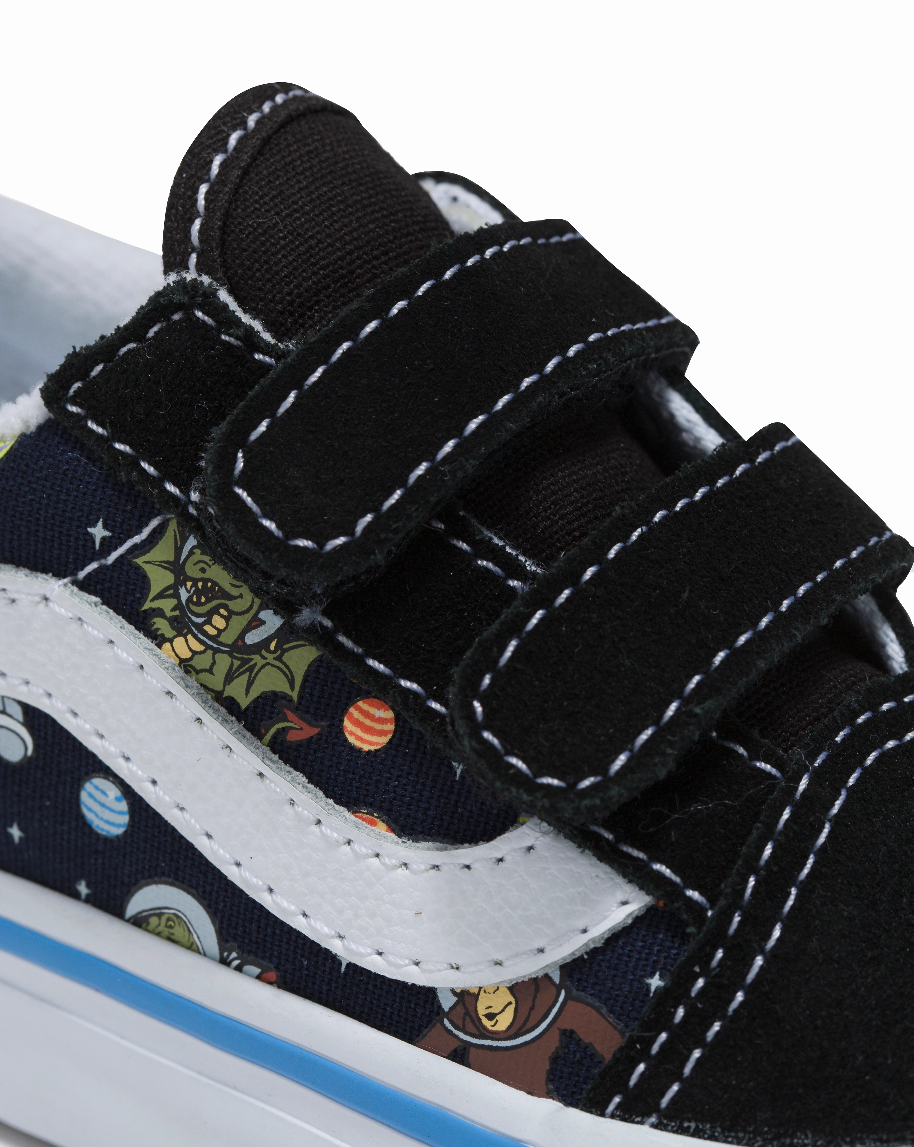 Lightweight, Jute, Boys Sports Duffel Bag Vans Kids Old Skool V Glow Cosmic Zoo Black/Blue