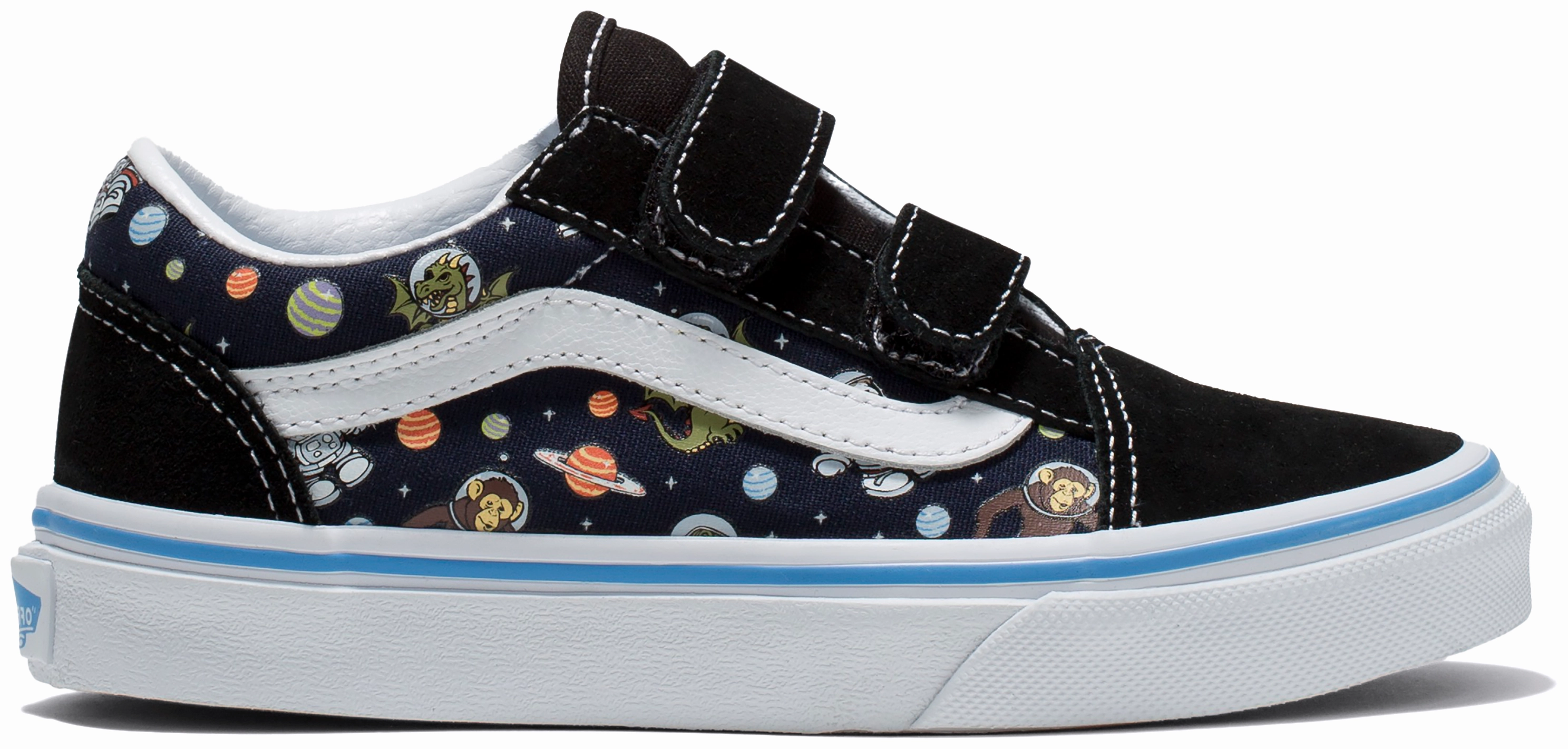 Best For Workouts Big Discount Vans Kids Old Skool V Glow Cosmic Zoo Black/Blue Spend and save