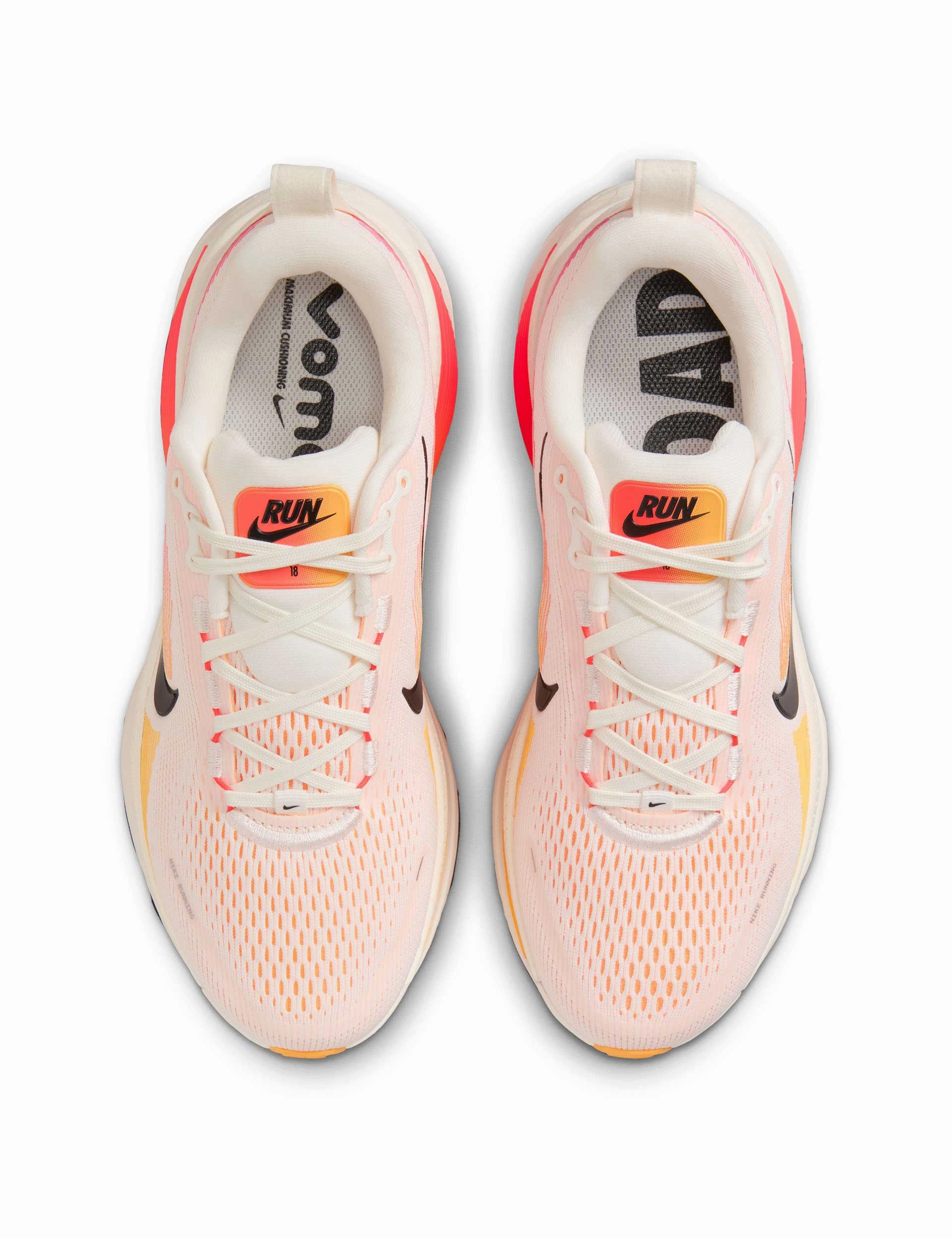 Chic Vomero 18 Running Shoes - Sail/Bright Crimson/Laser Orange/Black