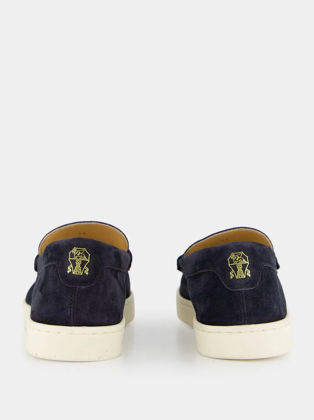 Blue Washed Suede Loafer Sneakers