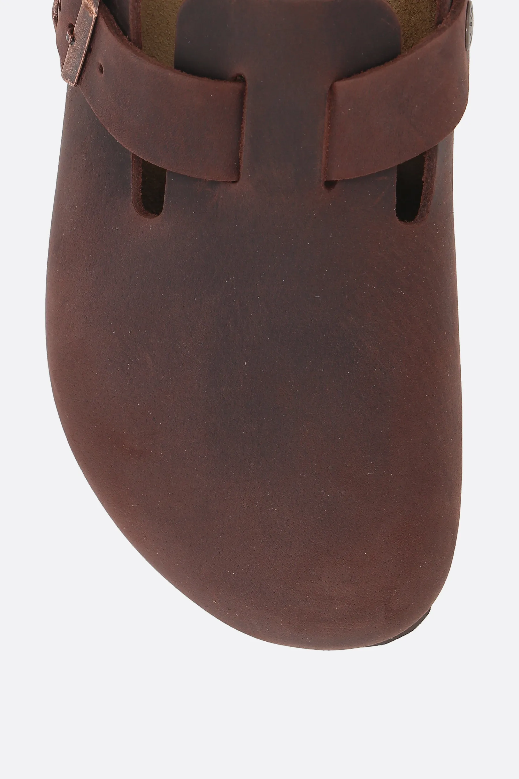 Boston BS flat mules in nubuck (Narrow Fit)