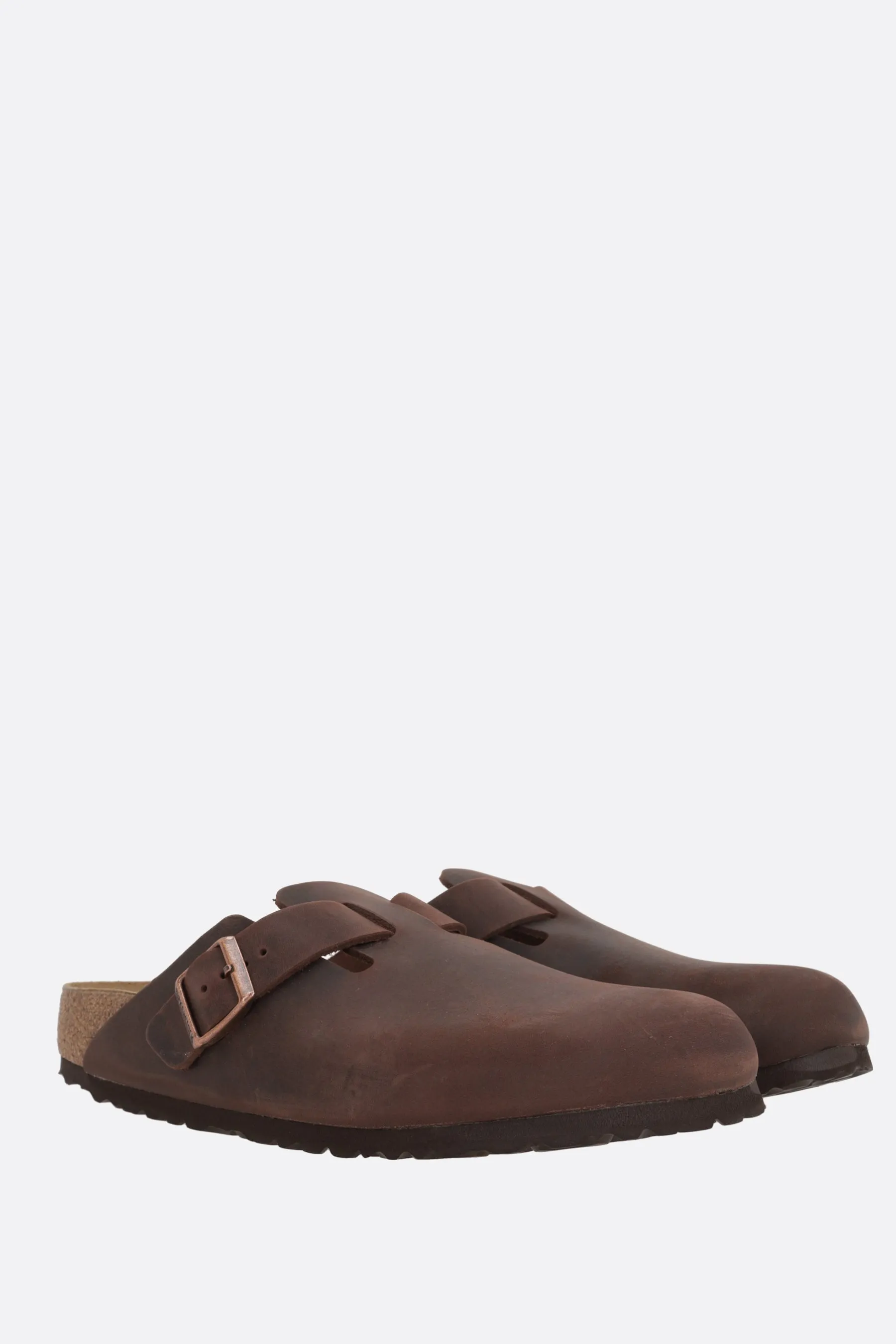 Boston BS flat mules in nubuck (Narrow Fit)