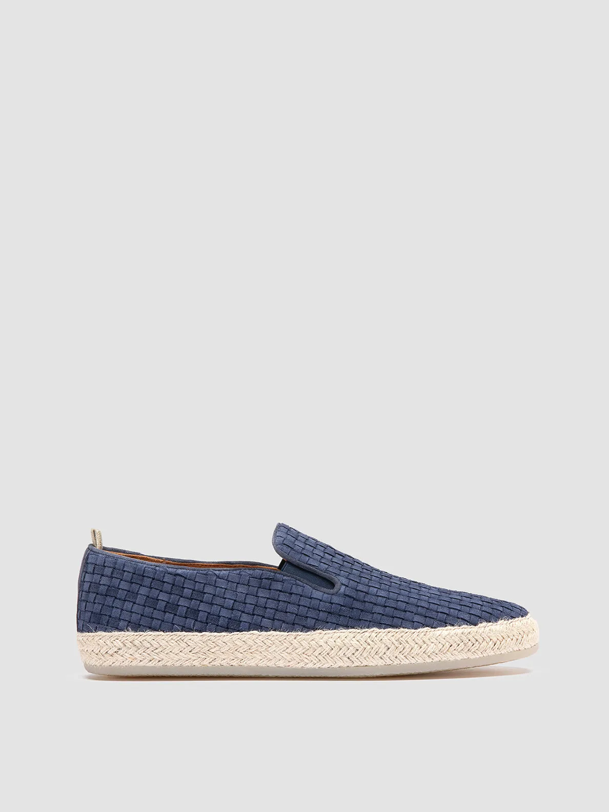 BOWLINE 001 - Navy Woven Espadrille Shoes