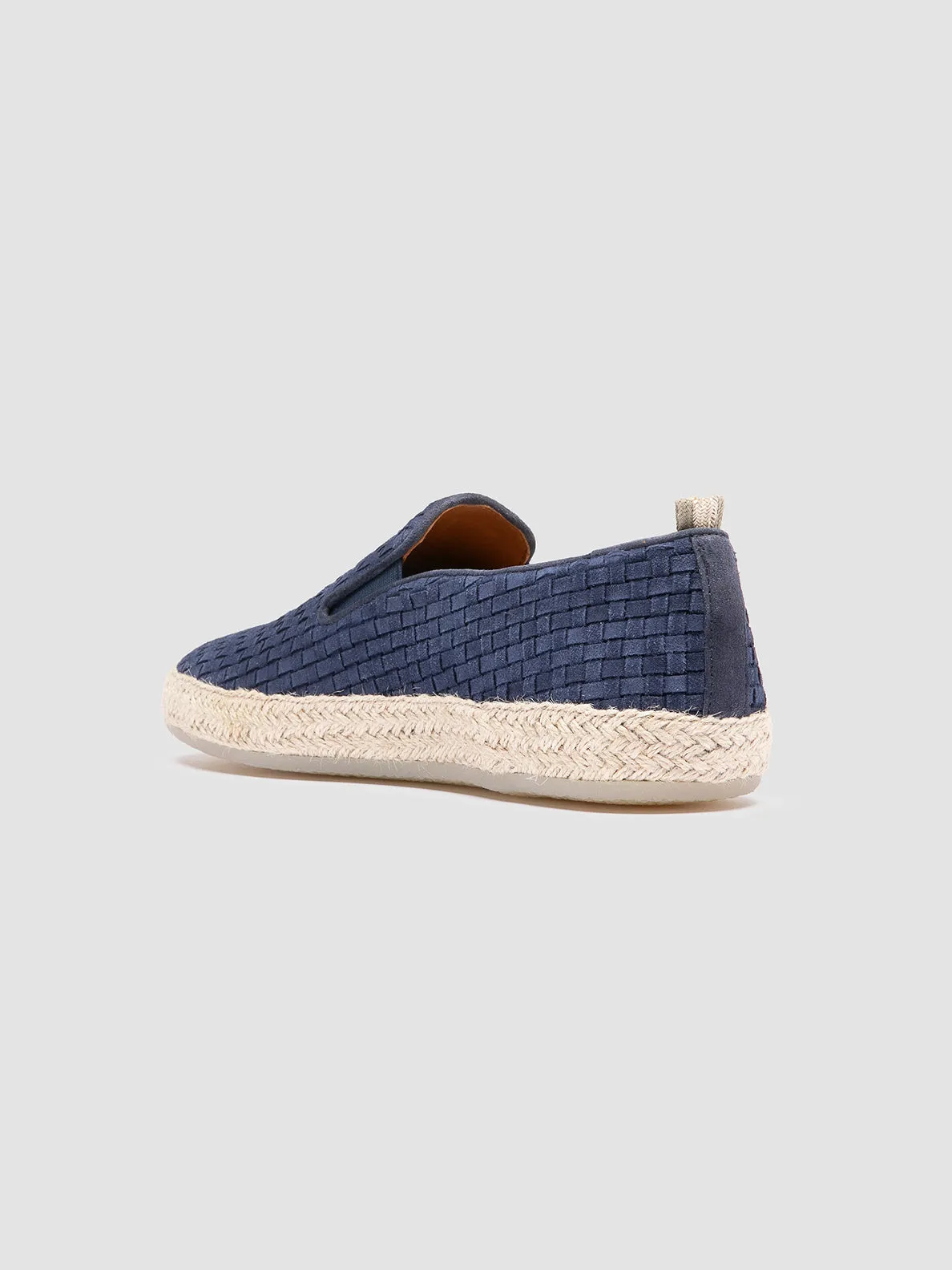 BOWLINE 001 - Navy Woven Espadrille Shoes