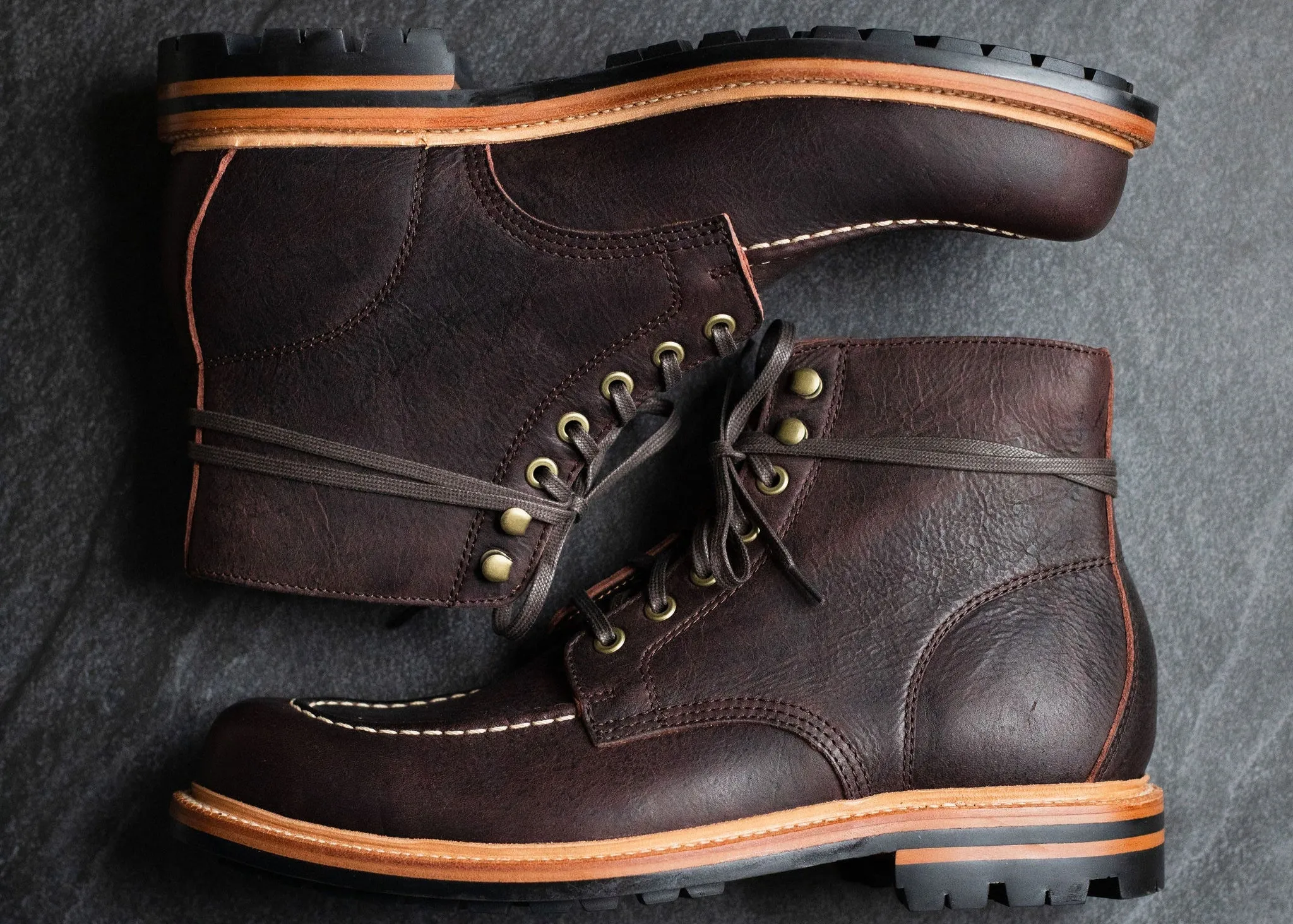 Brass Boot / Dark Burgundy Kudu