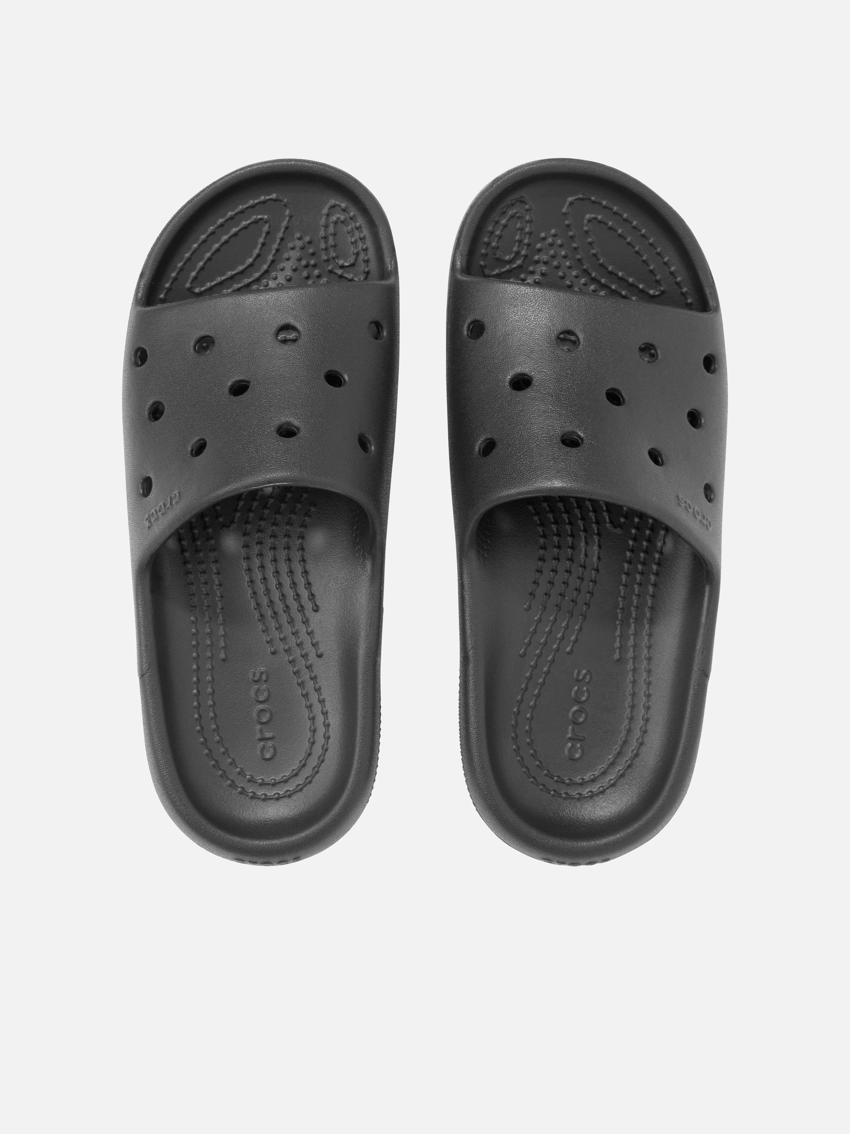 Space-Saving Crocs Kids Classic Slide in Black